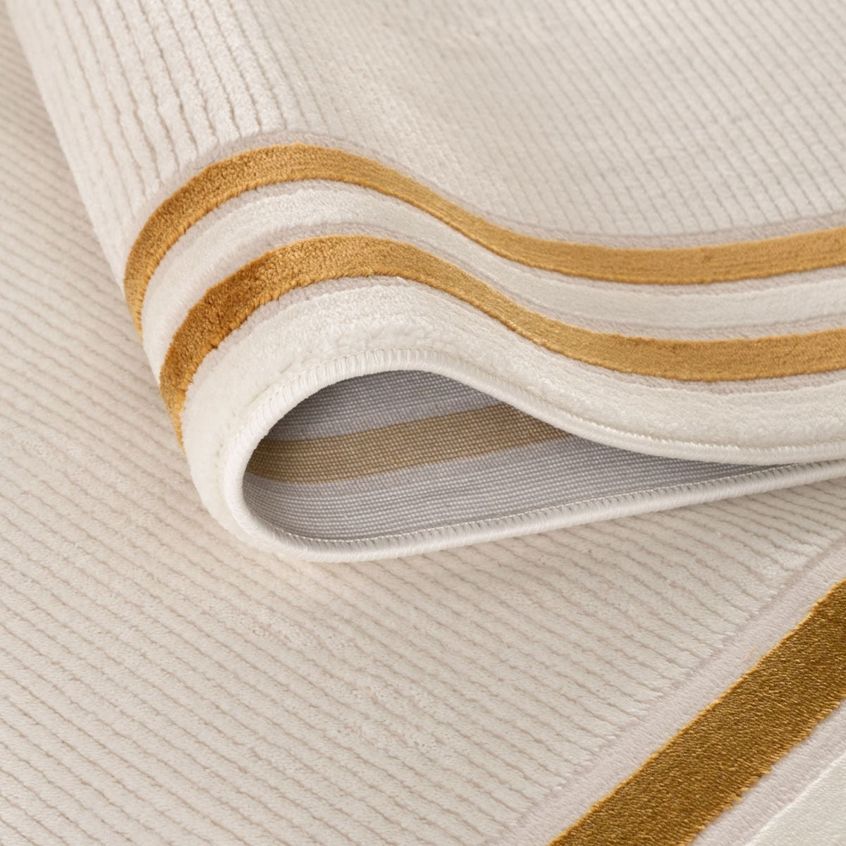 Carmel Cream-Gold Bordered Rug – 6060