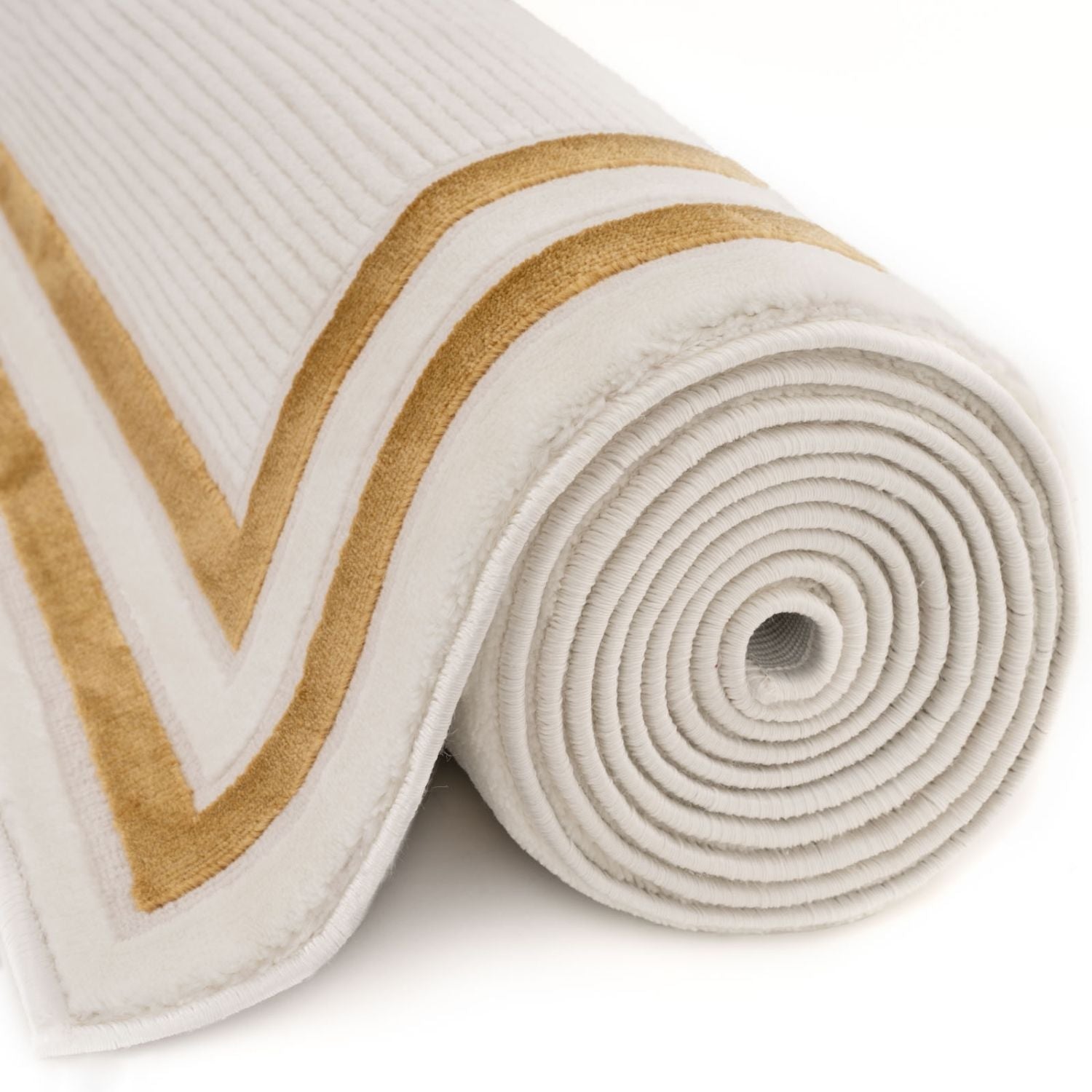 Carmel Cream-Gold Bordered Rug – 6060