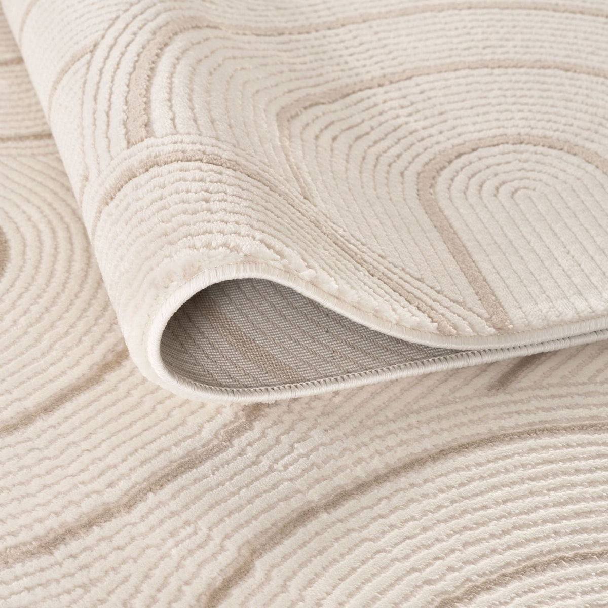 Carmel Cream-Beige Geometric Rug – 6070