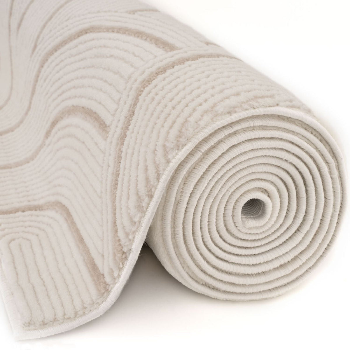 Carmel Cream-Beige Geometric Rug – 6070