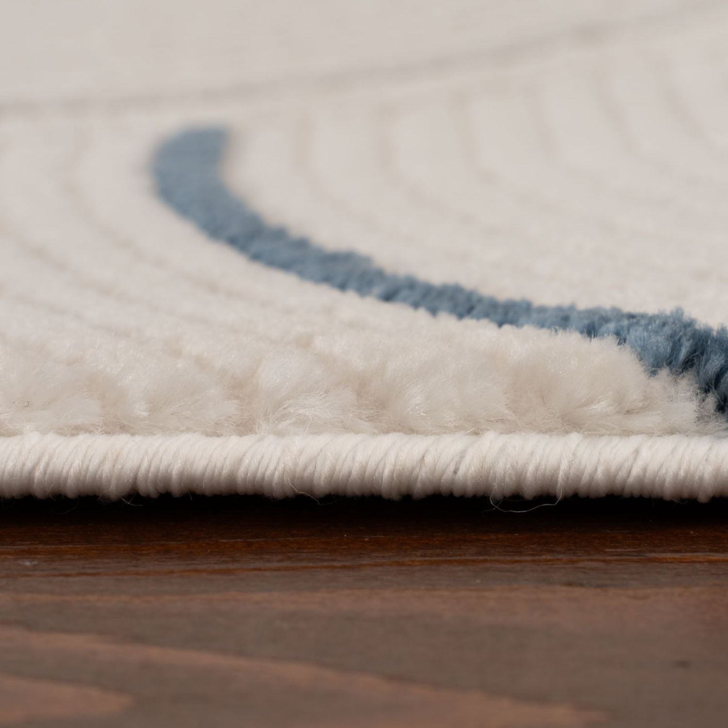 Carmel Cream-Blue Geometric Rug – 6070