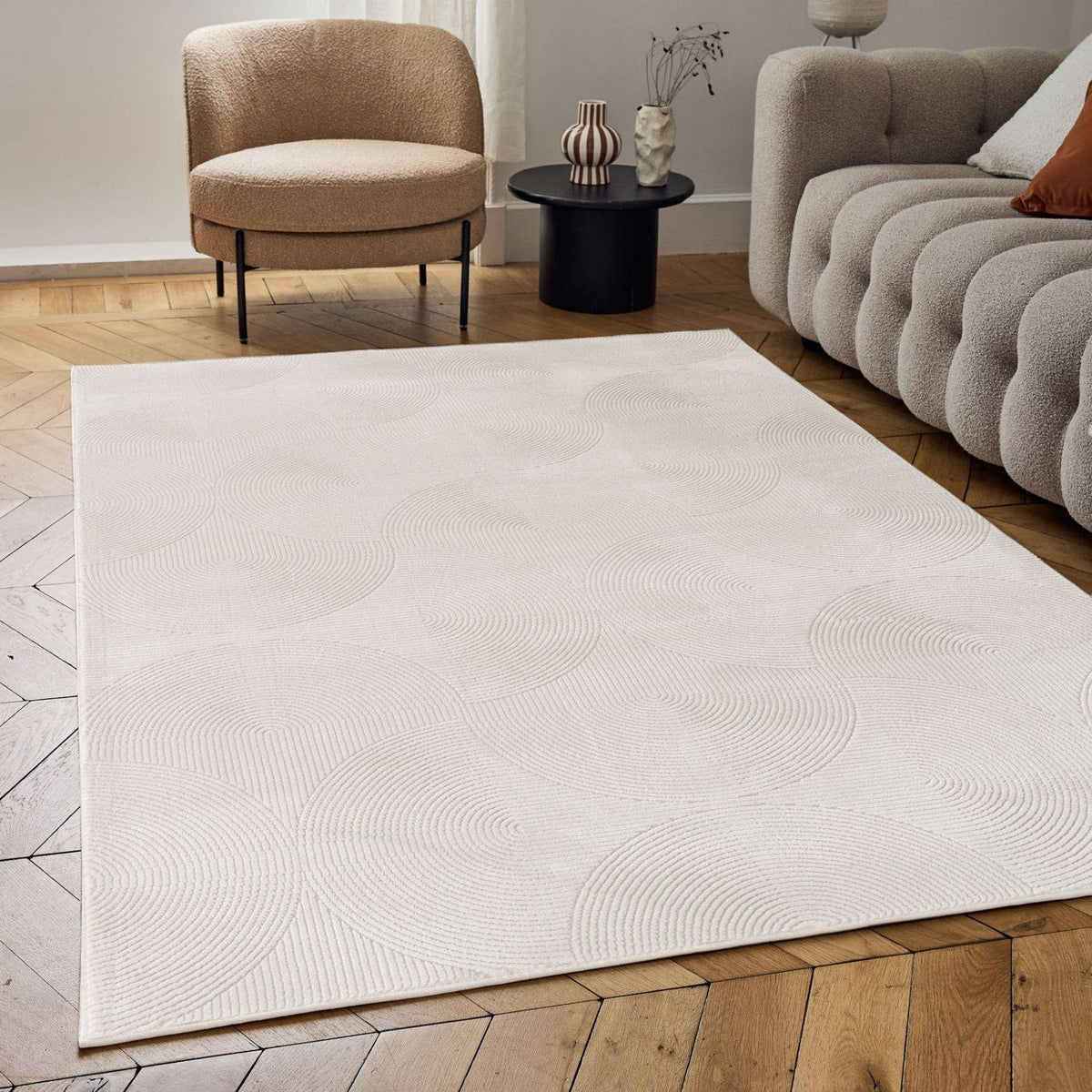 Carmel Cream Geometric Rug – 6070