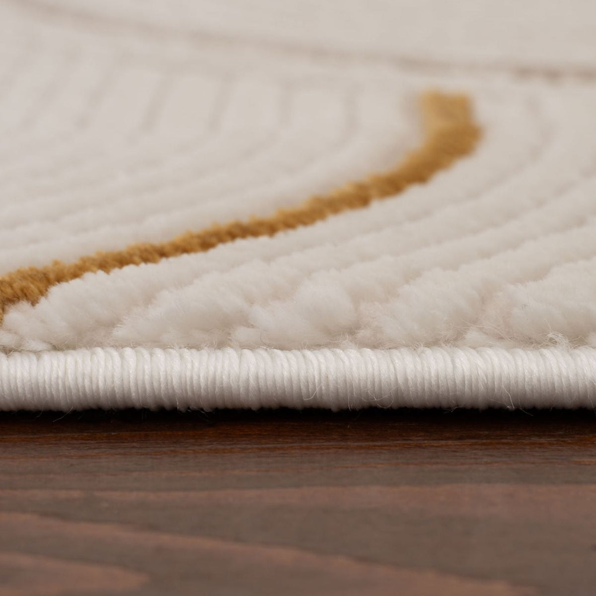Carmel Cream-Gold Geometric Rug – 6070