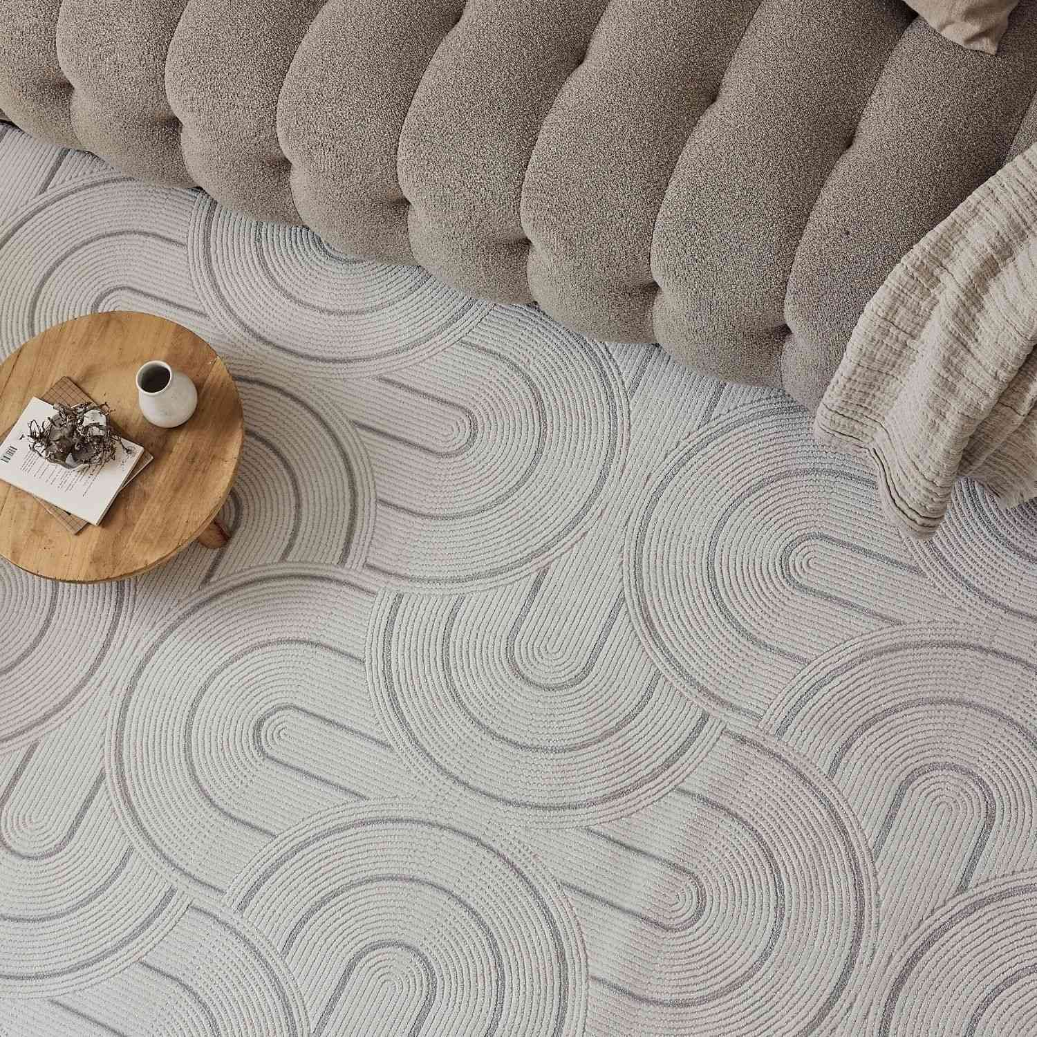 Carmel Cream-Grey Geometric Rug – 6070