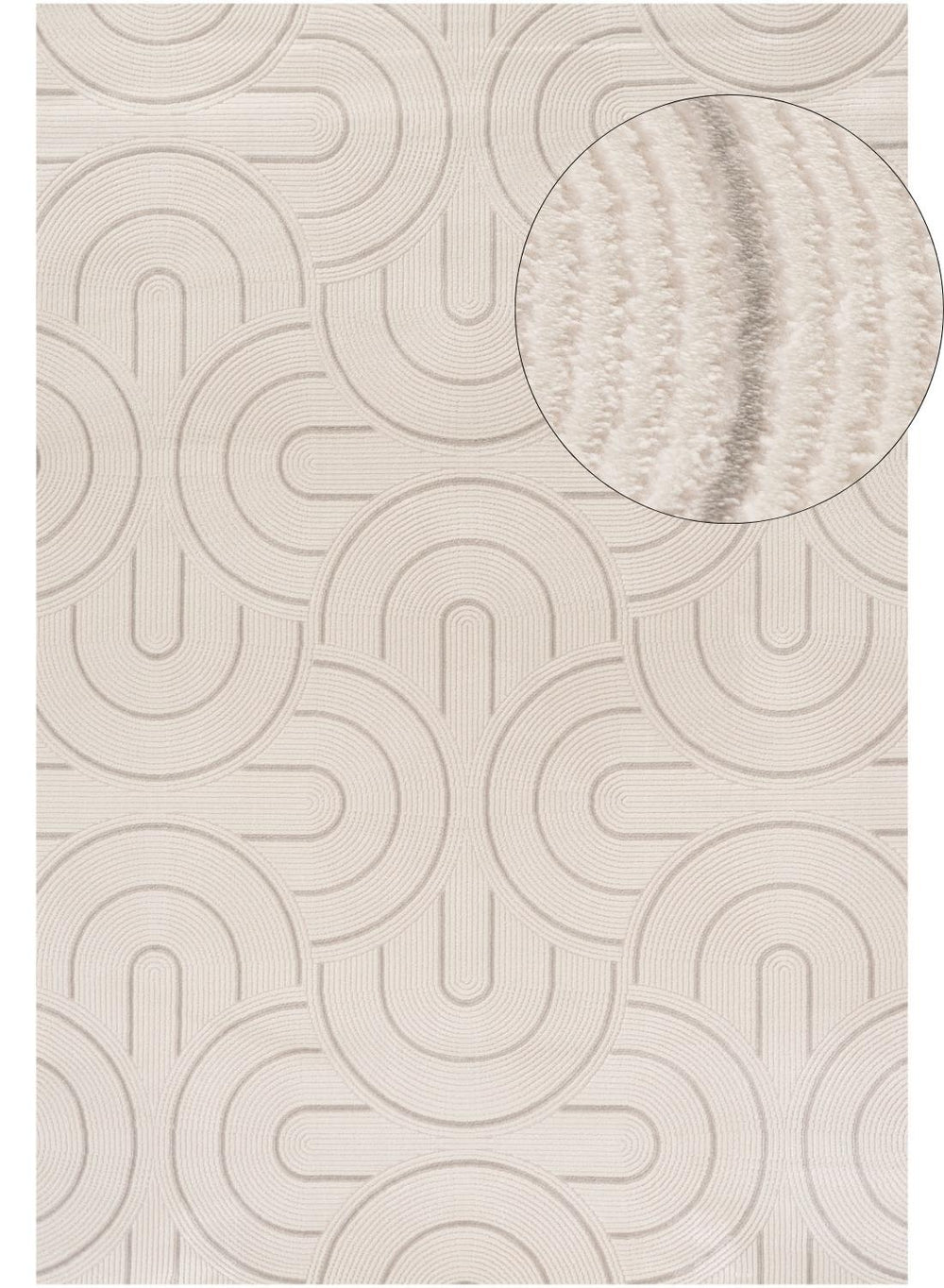 Carmel Cream-Grey Geometric Rug – 6070