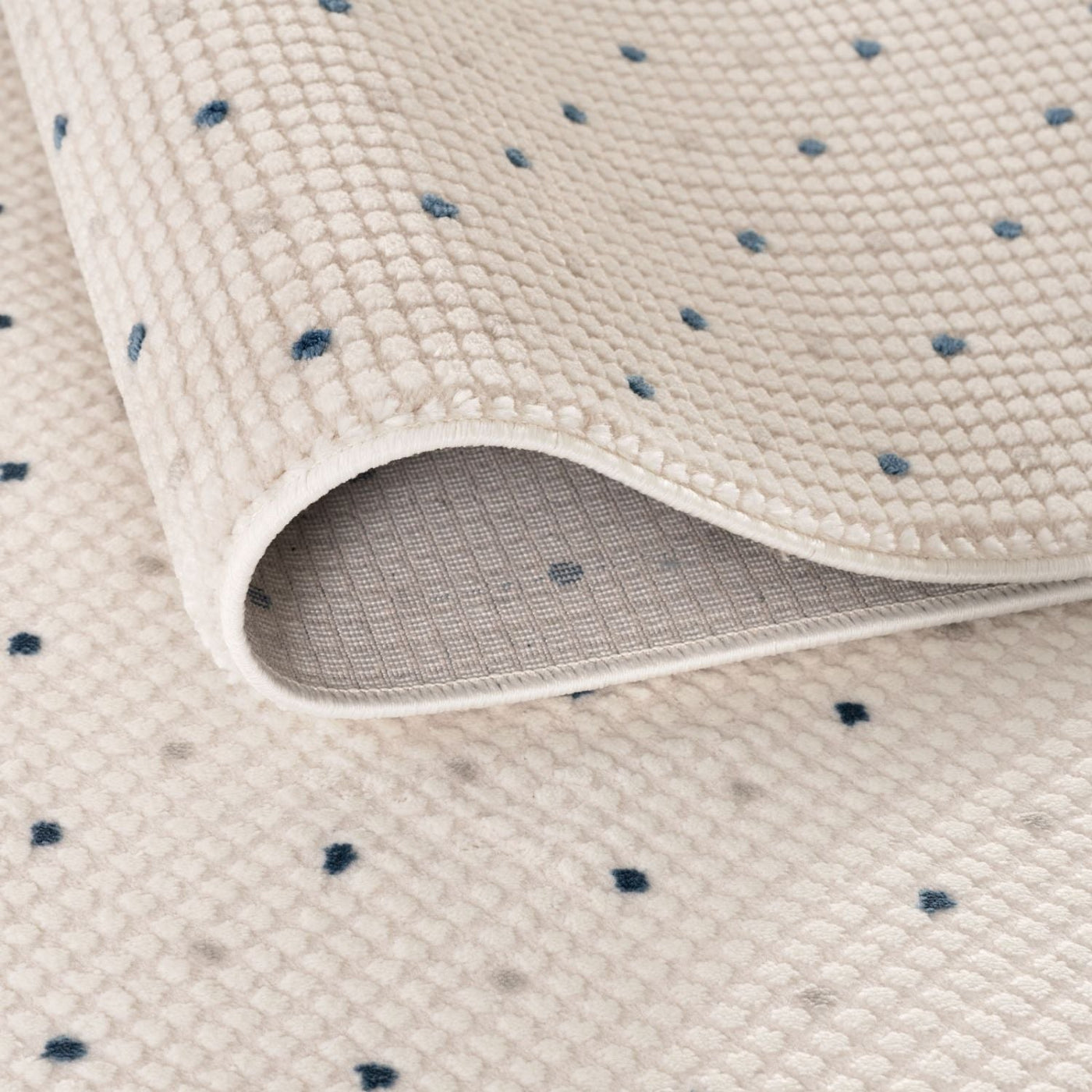 Carmel Cream-Blue Dots Rug – 6080