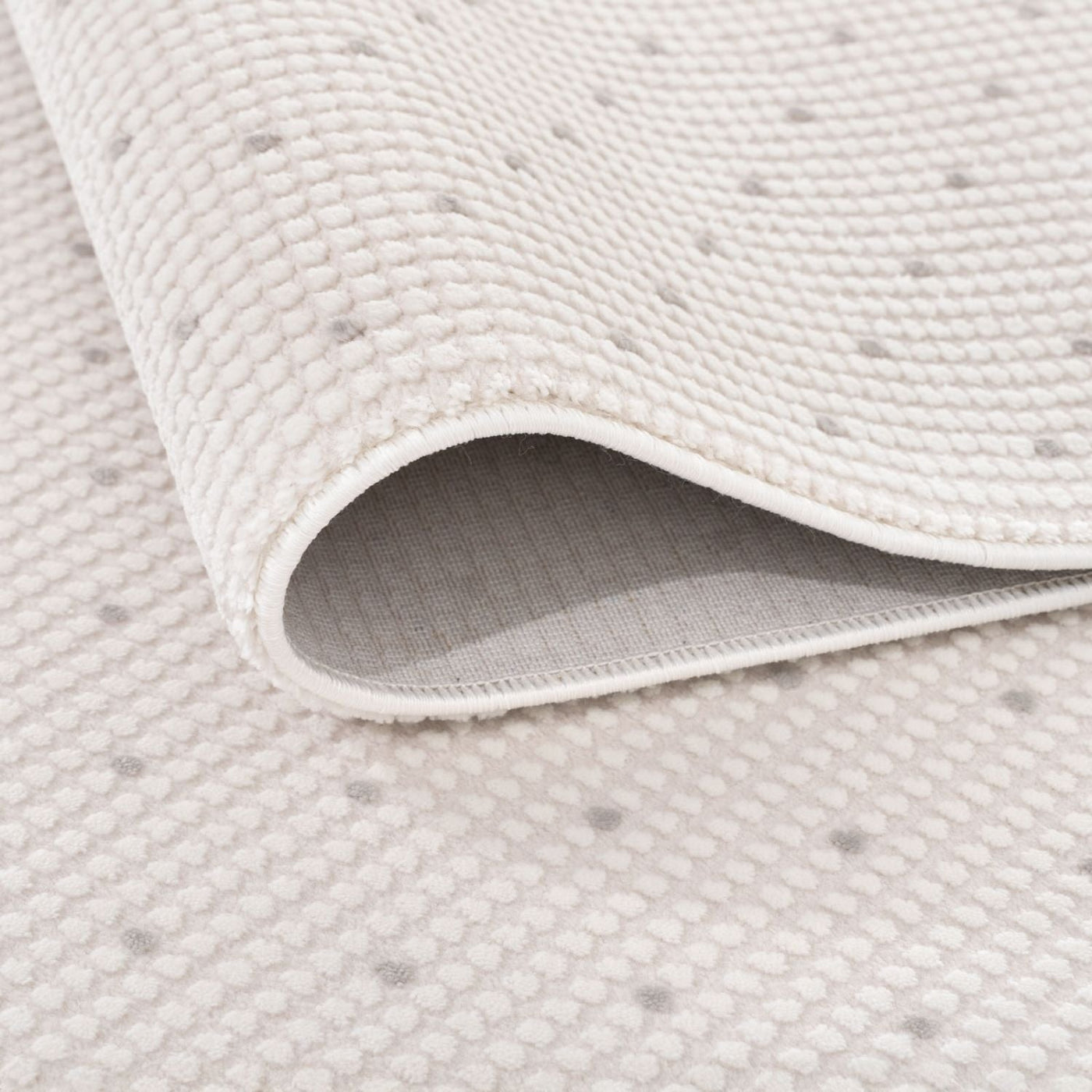 Carmel Cream-Grey Dots Rug – 6080