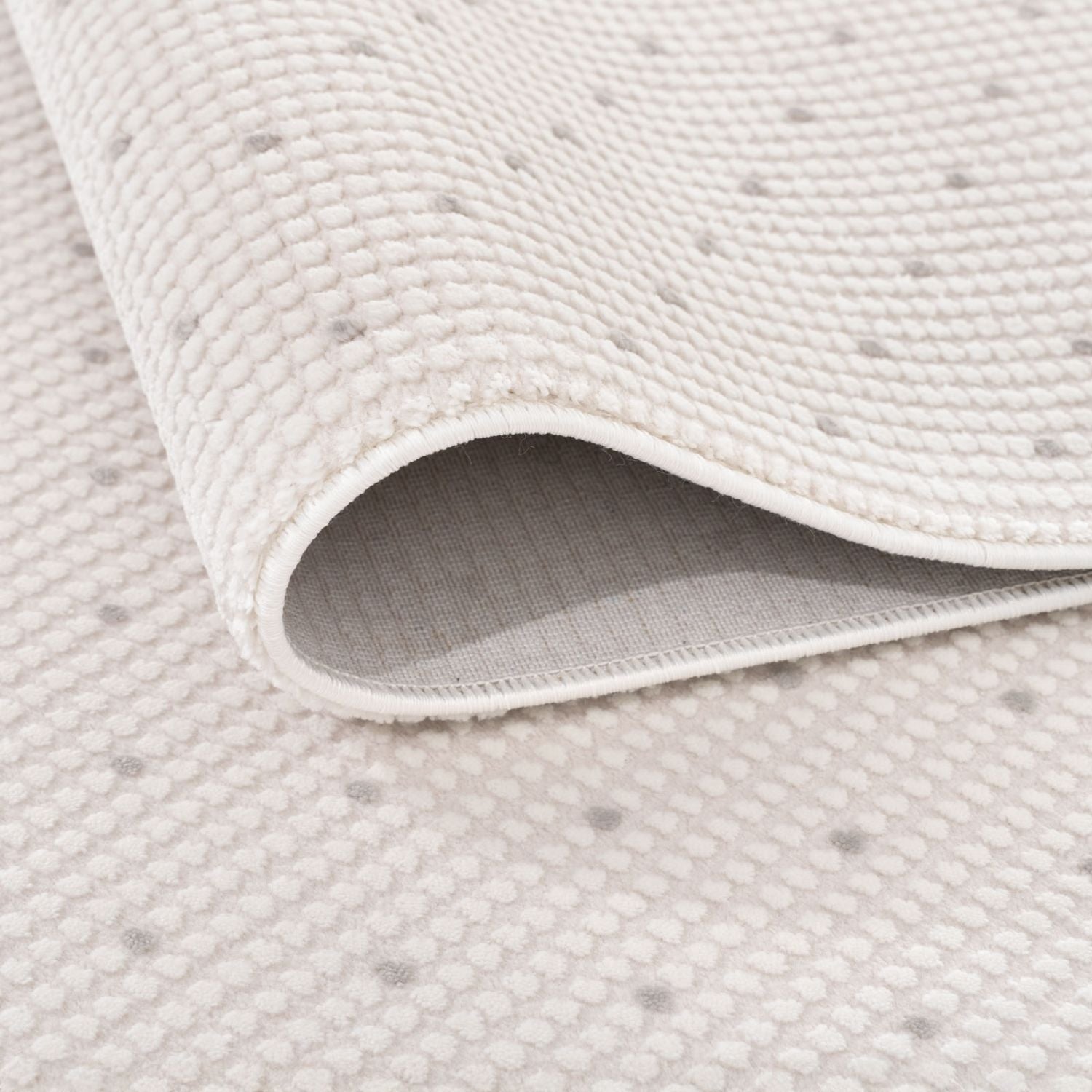 Carmel Cream-Grey Dots Rug – 6080