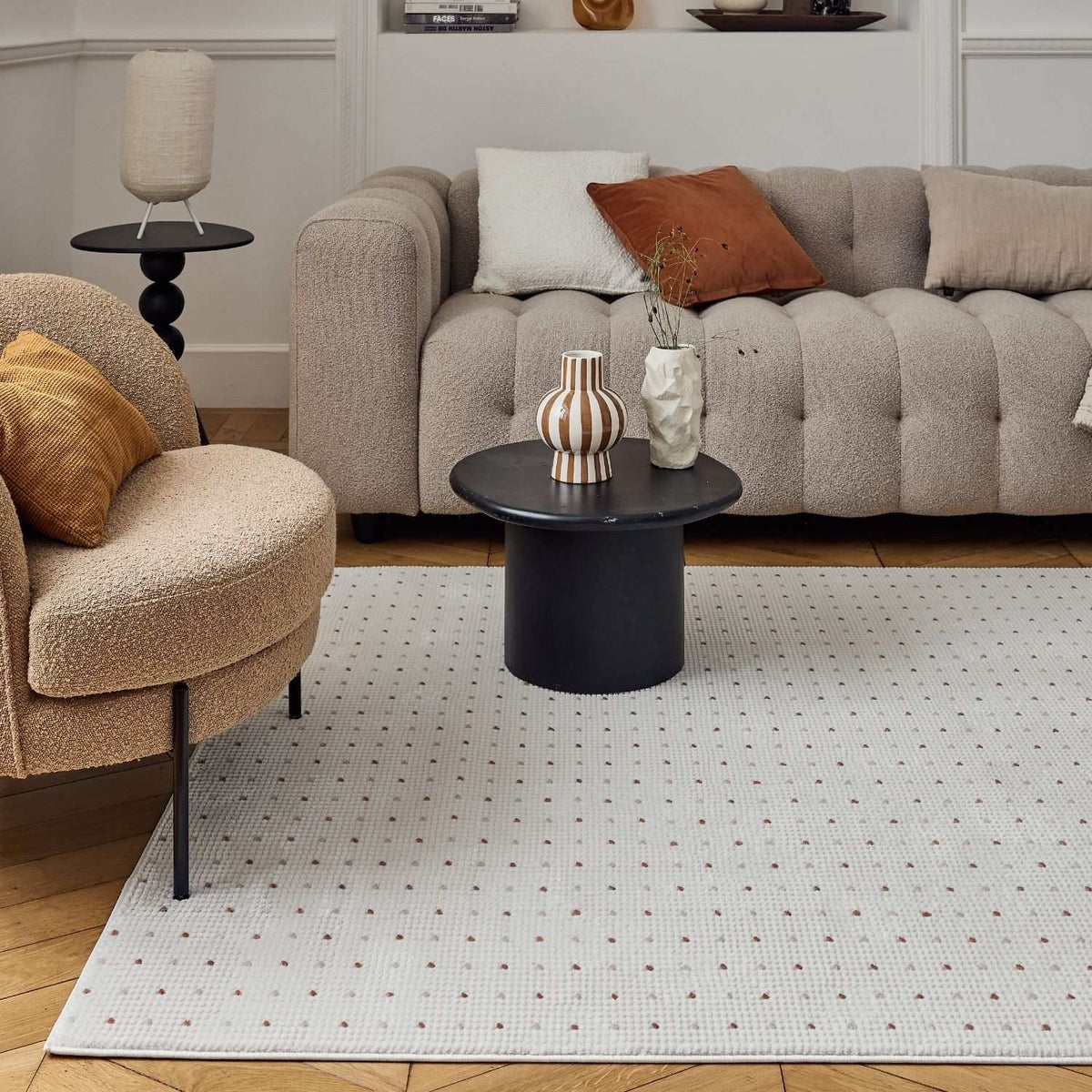 Carmel Cream-Terra Dots Rug – 6080