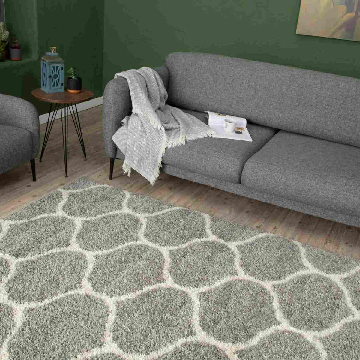 Moroccan Grey Shaggy Rug – 610
