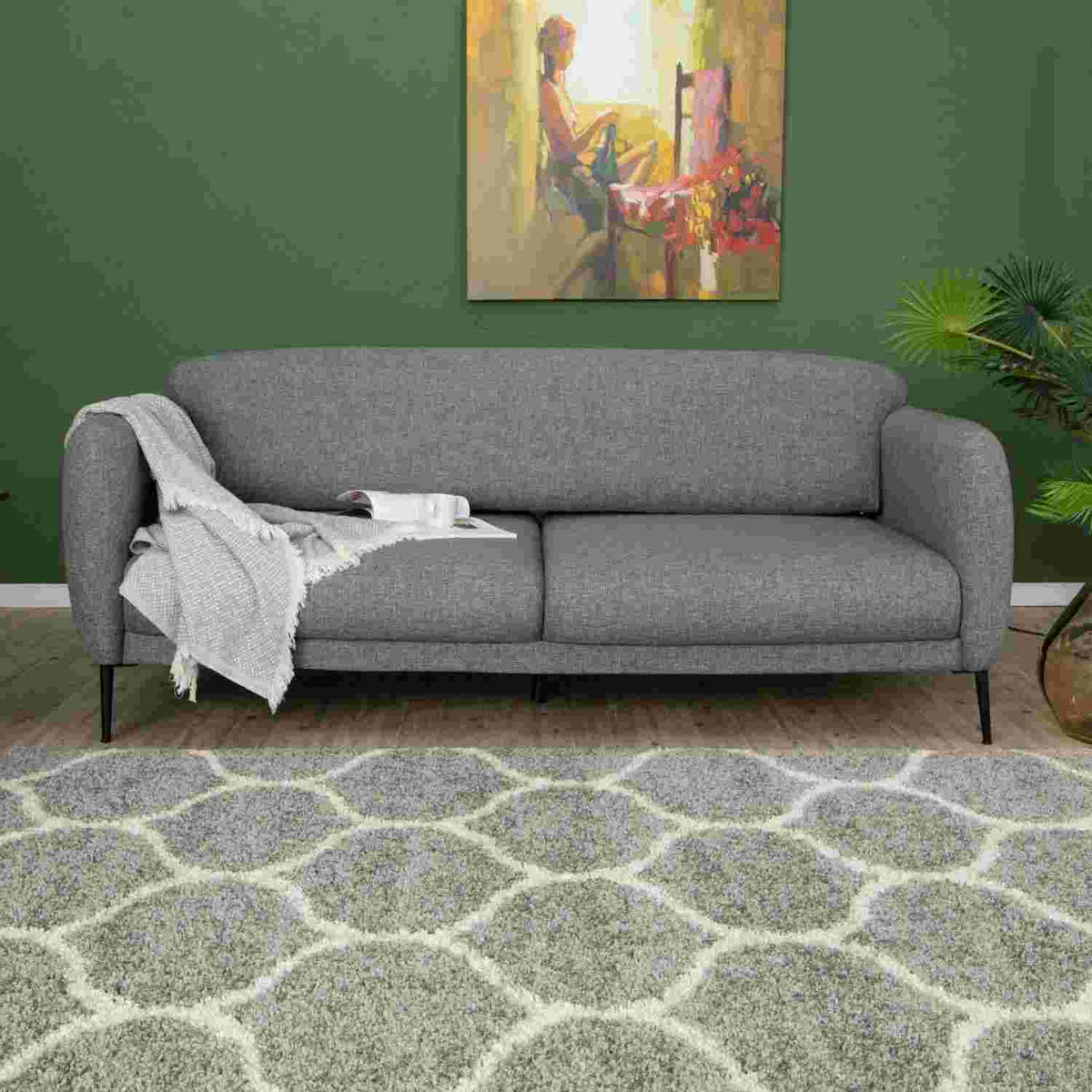 Moroccan Grey Shaggy Rug – 610