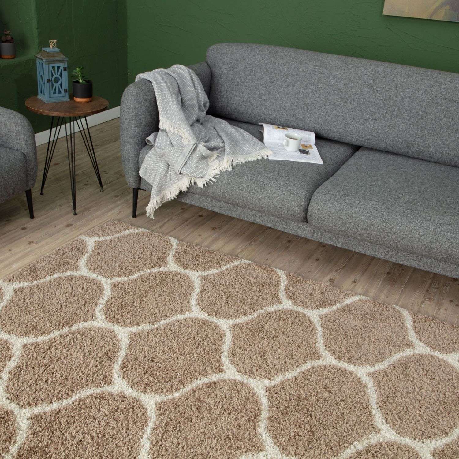 Moroccan Beige Shaggy Rug – 620