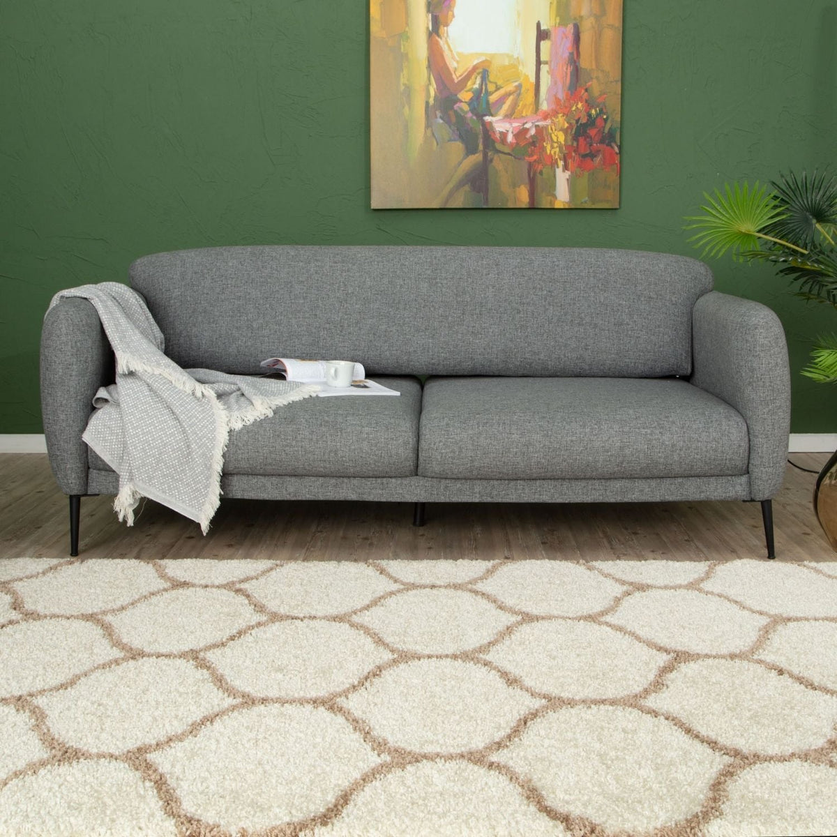 Moroccan Ivory Shaggy Rug – 630