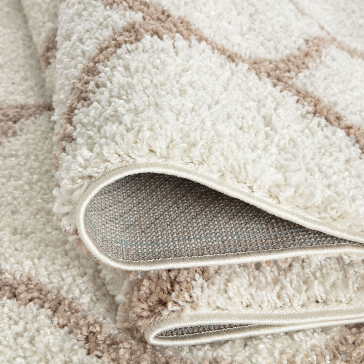 Moroccan Ivory Shaggy Rug – 630