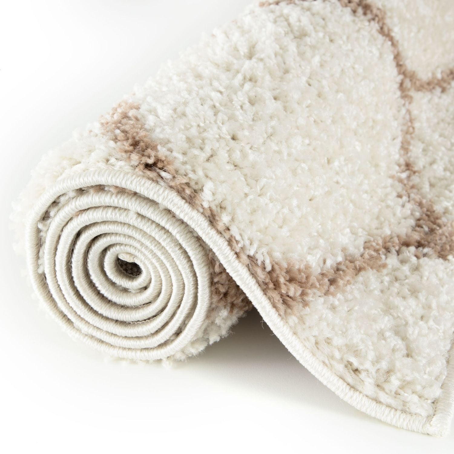 Moroccan Ivory Shaggy Rug – 630