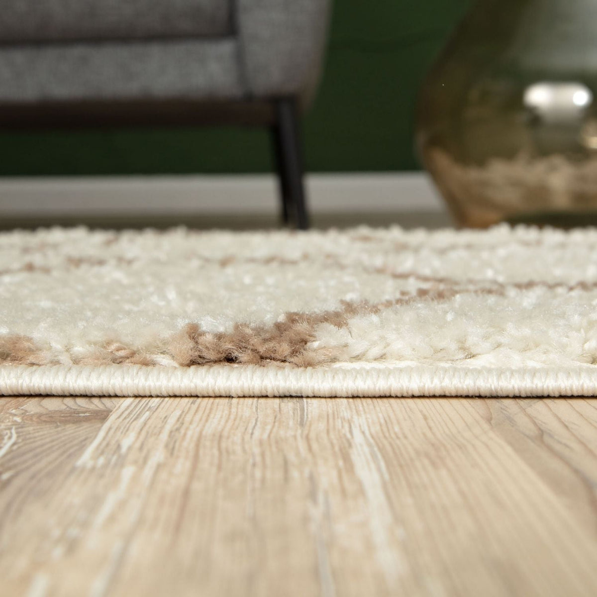 Moroccan Ivory Shaggy Rug – 630