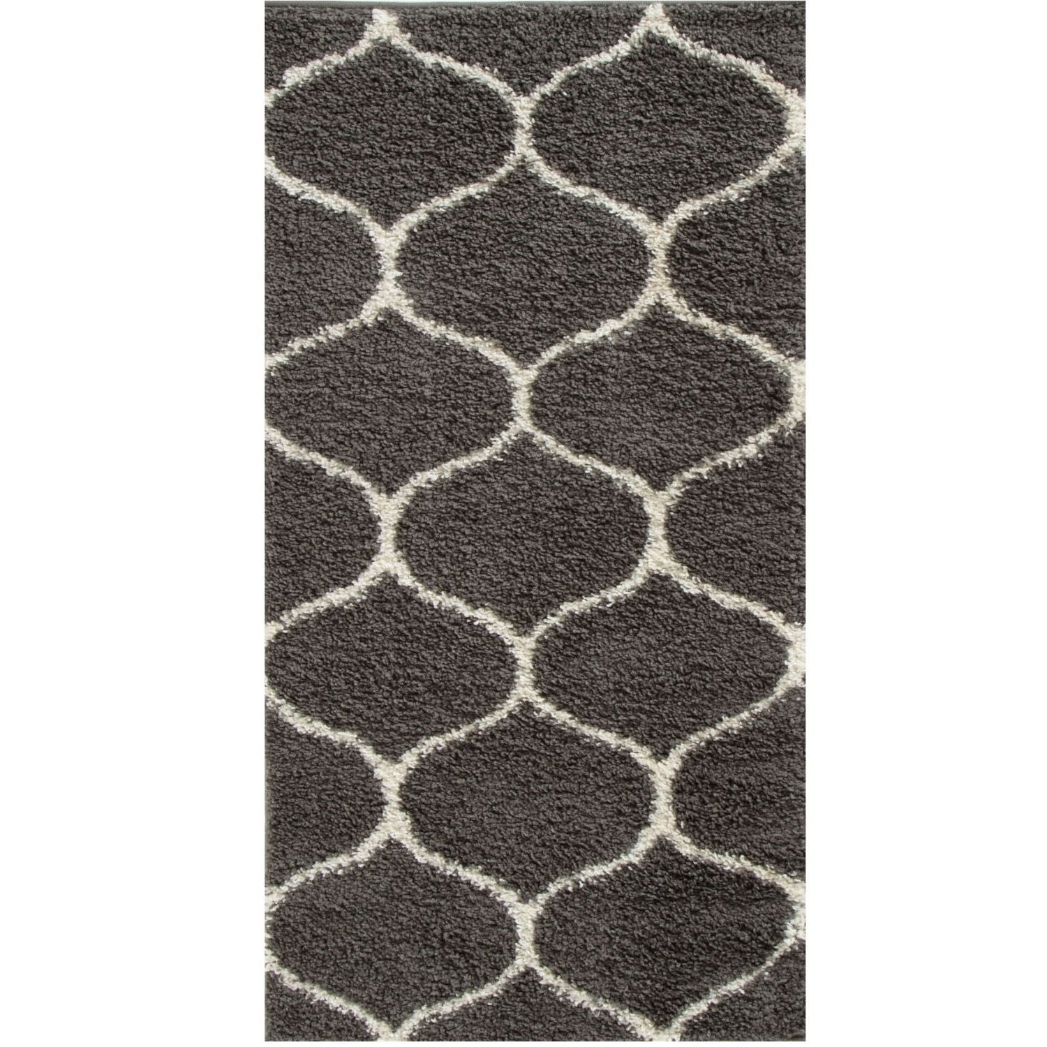 Moroccan Dark Grey Shaggy Rug – 640