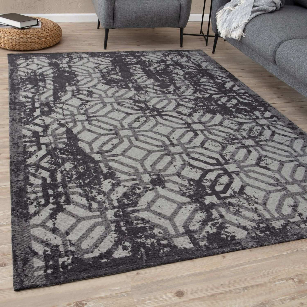 Washable Rug Carina Black – 6930B