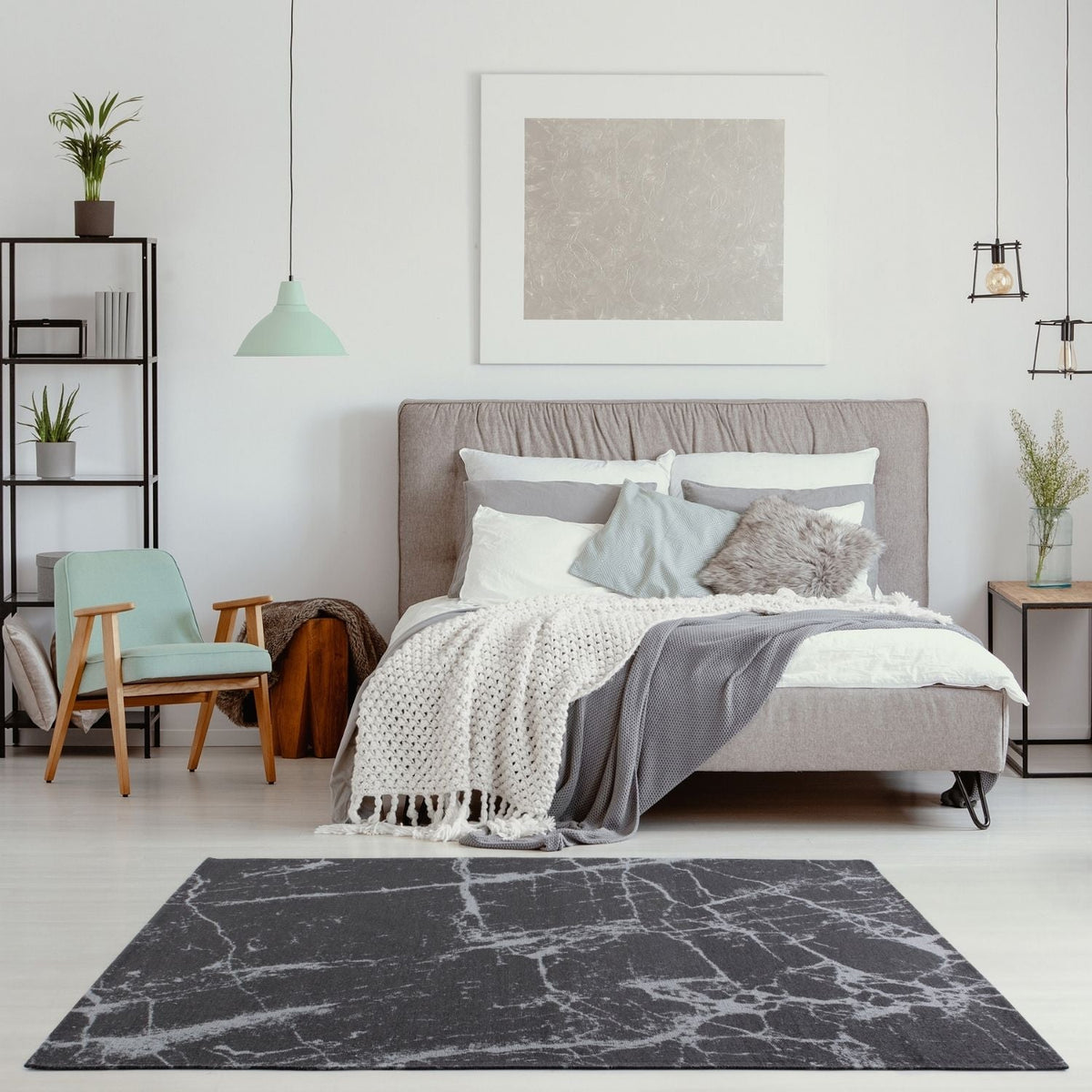 Washable Rug Carina Dark Grey – 6952D