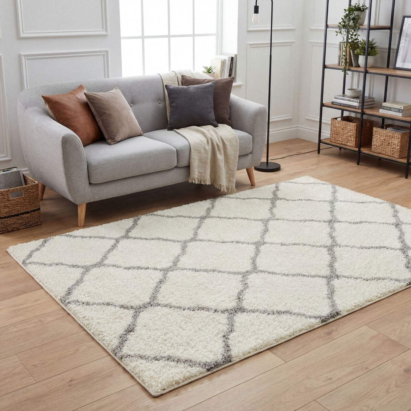 Moroccan Ivory Shaggy Rug – 700