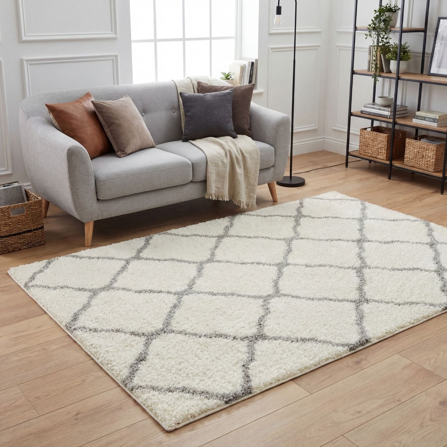 Moroccan Ivory Shaggy Rug – 700