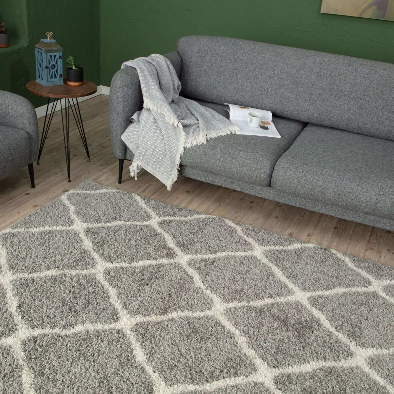Moroccan Grey Shaggy Rug – 710