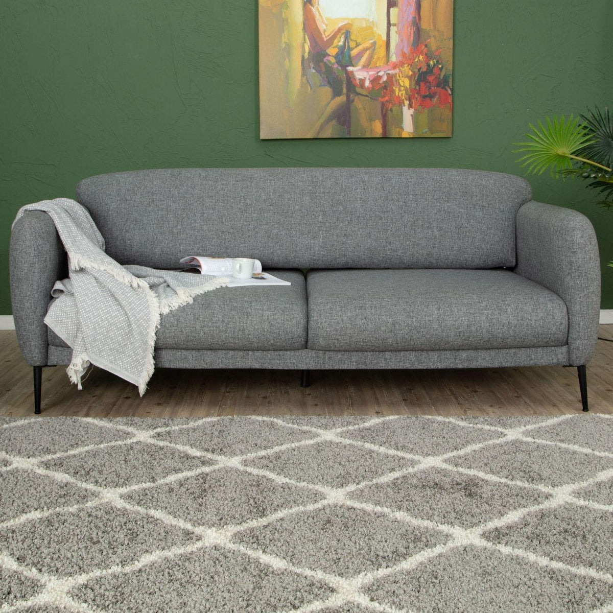 Moroccan Grey Shaggy Rug – 710