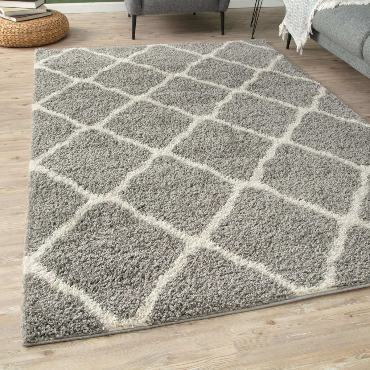Moroccan Grey Shaggy Rug – 710