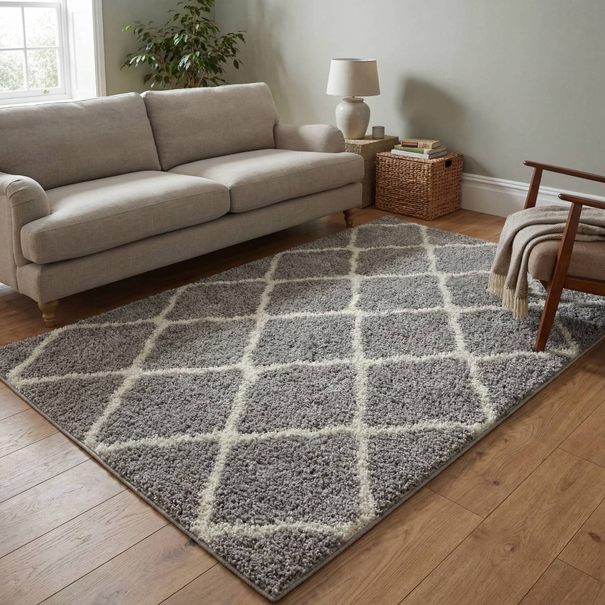 Moroccan Grey Shaggy Rug – 710