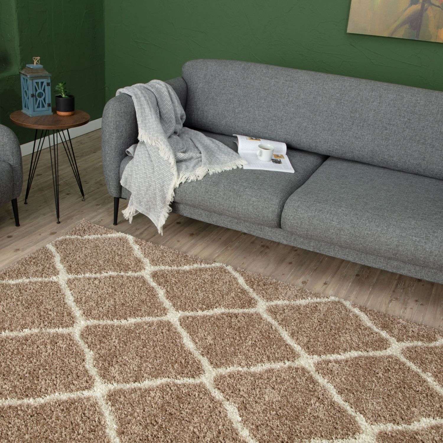 Moroccan Beige Shaggy Rug – 720