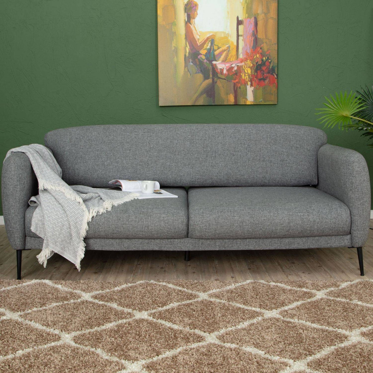 Moroccan Beige Shaggy Rug – 720