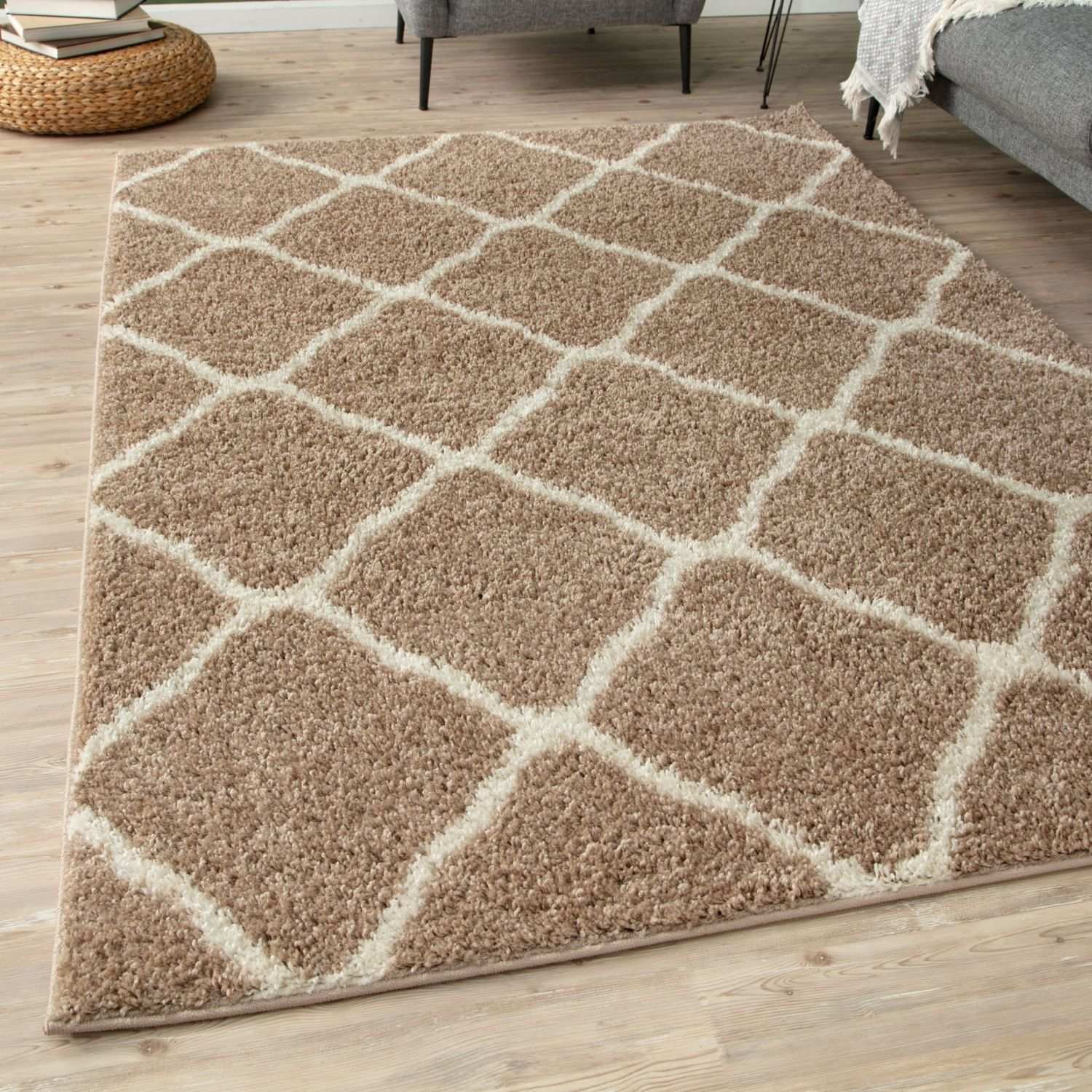 Moroccan Beige Shaggy Rug – 720