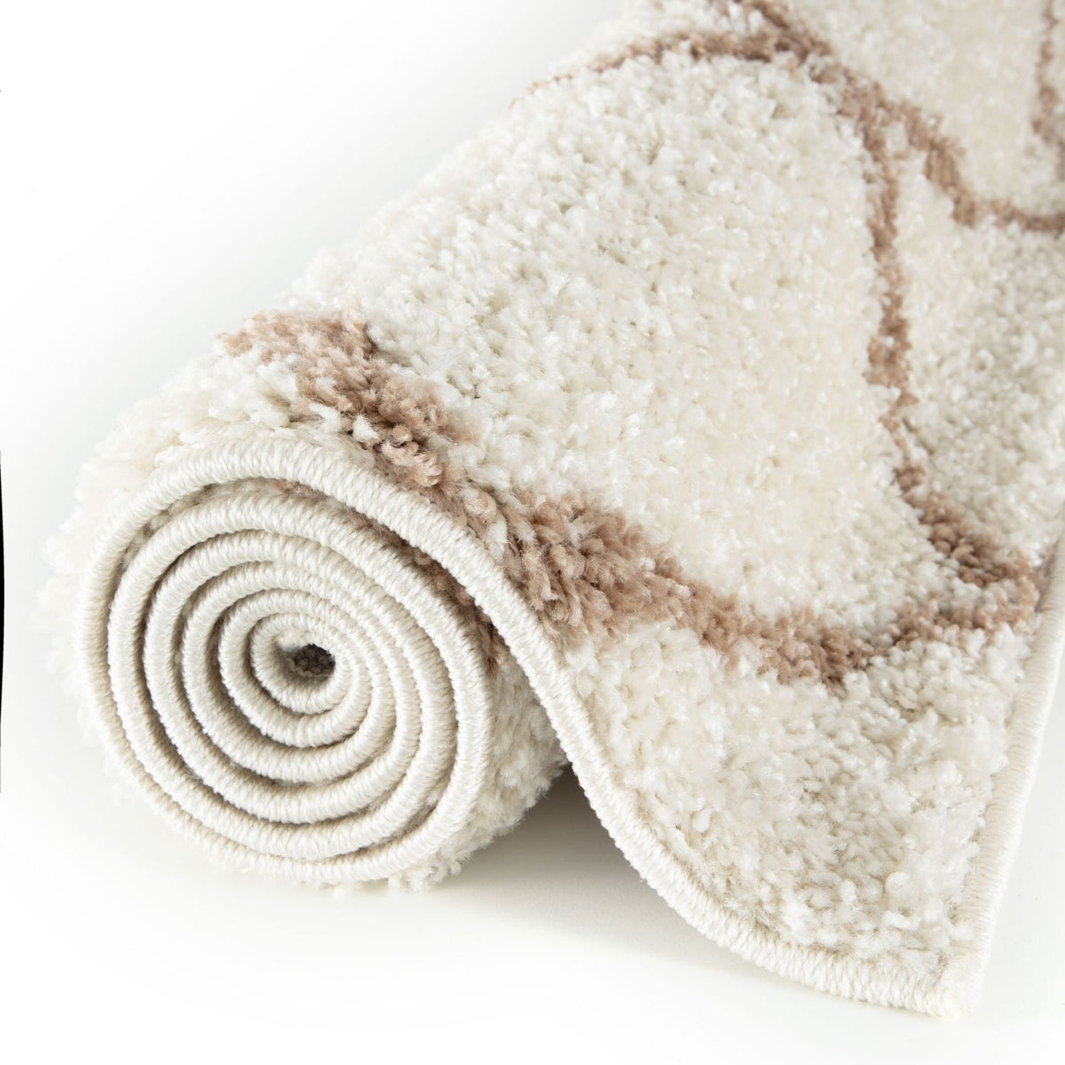 Moroccan Ivory Shaggy Rug – 730
