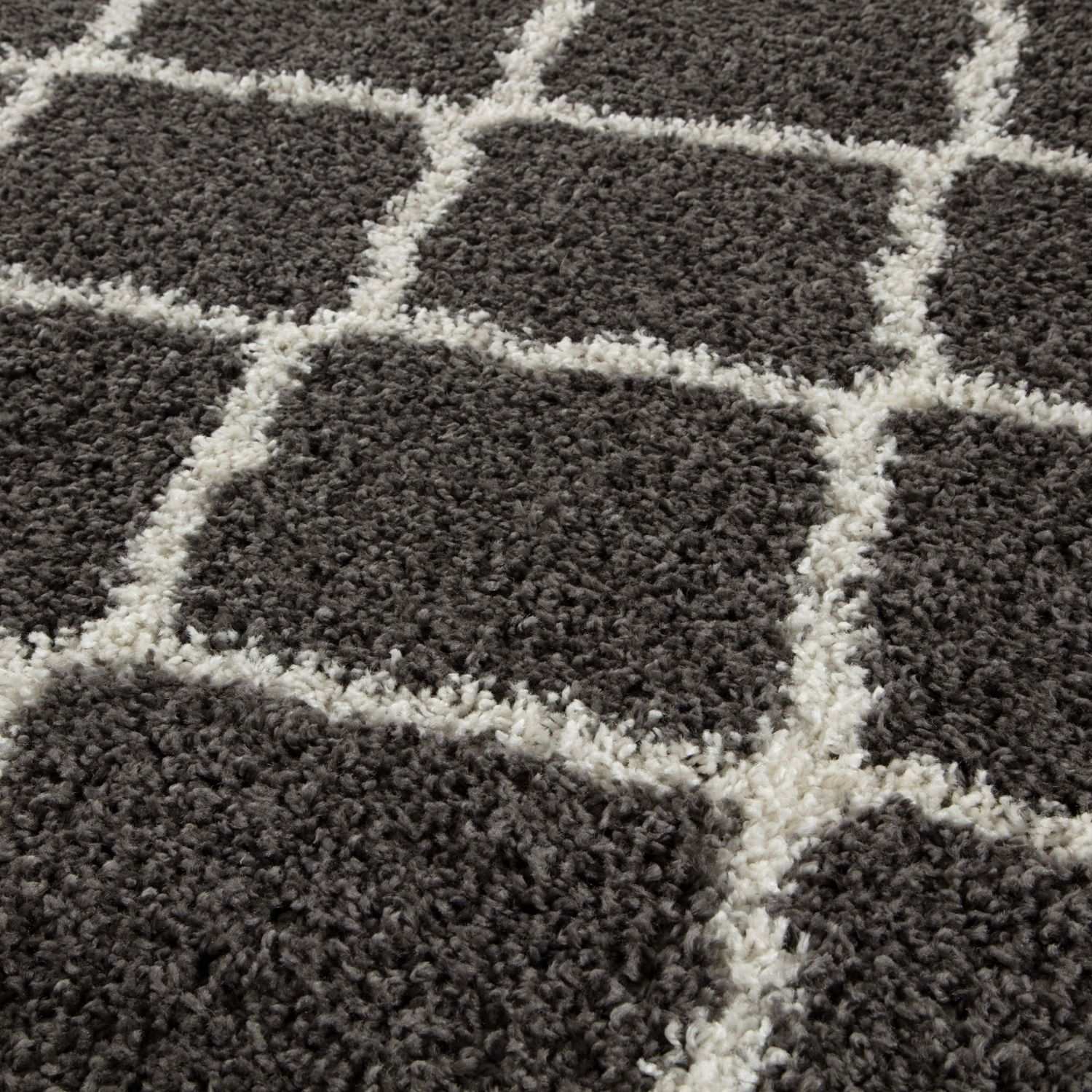 Moroccan Dark Grey Shaggy Rug – 740