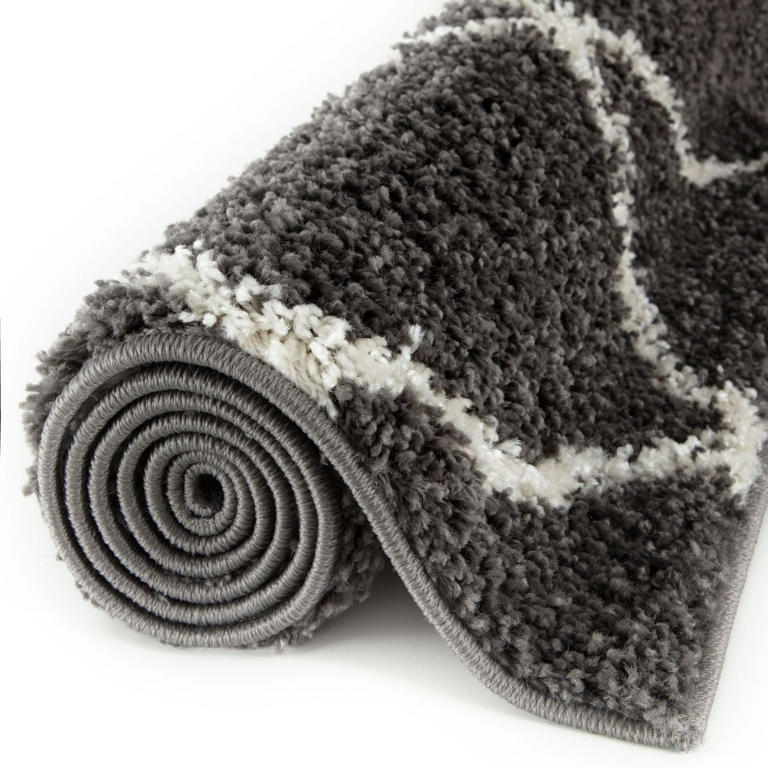 Moroccan Dark Grey Shaggy Rug – 740
