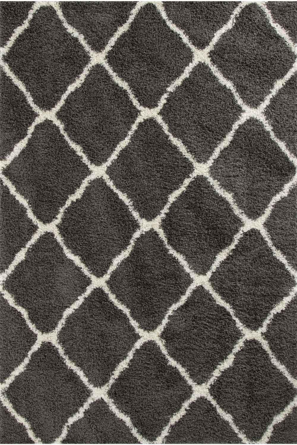 Moroccan Dark Grey Shaggy Rug – 740