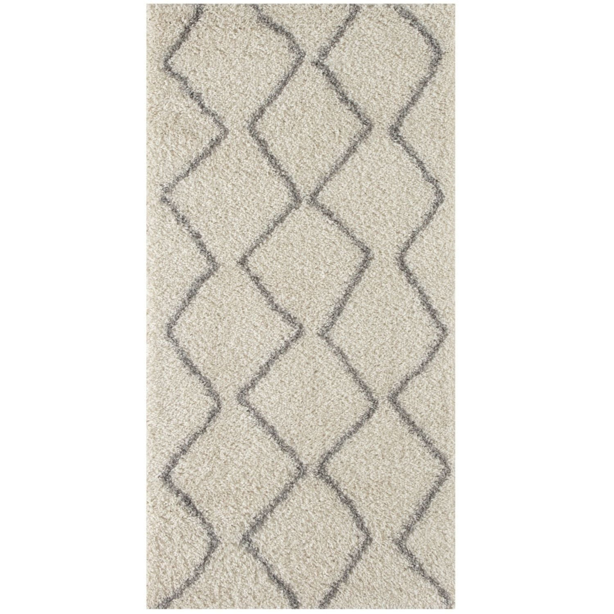 Moroccan Ivory Grey Shaggy Rug – 800
