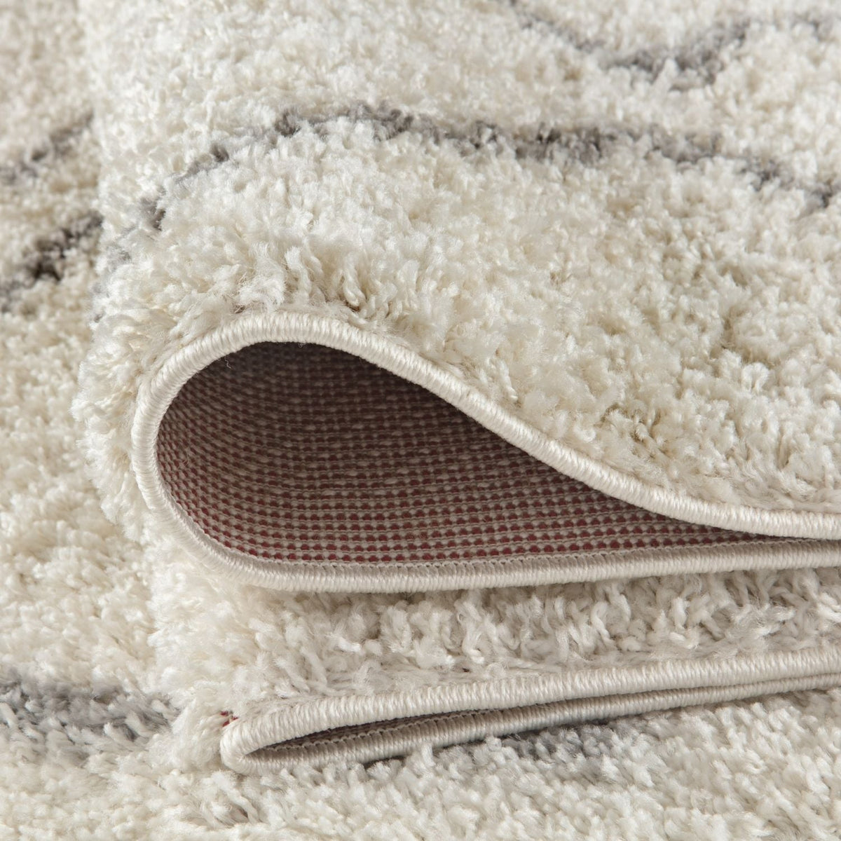 Moroccan Ivory Grey Shaggy Rug – 800