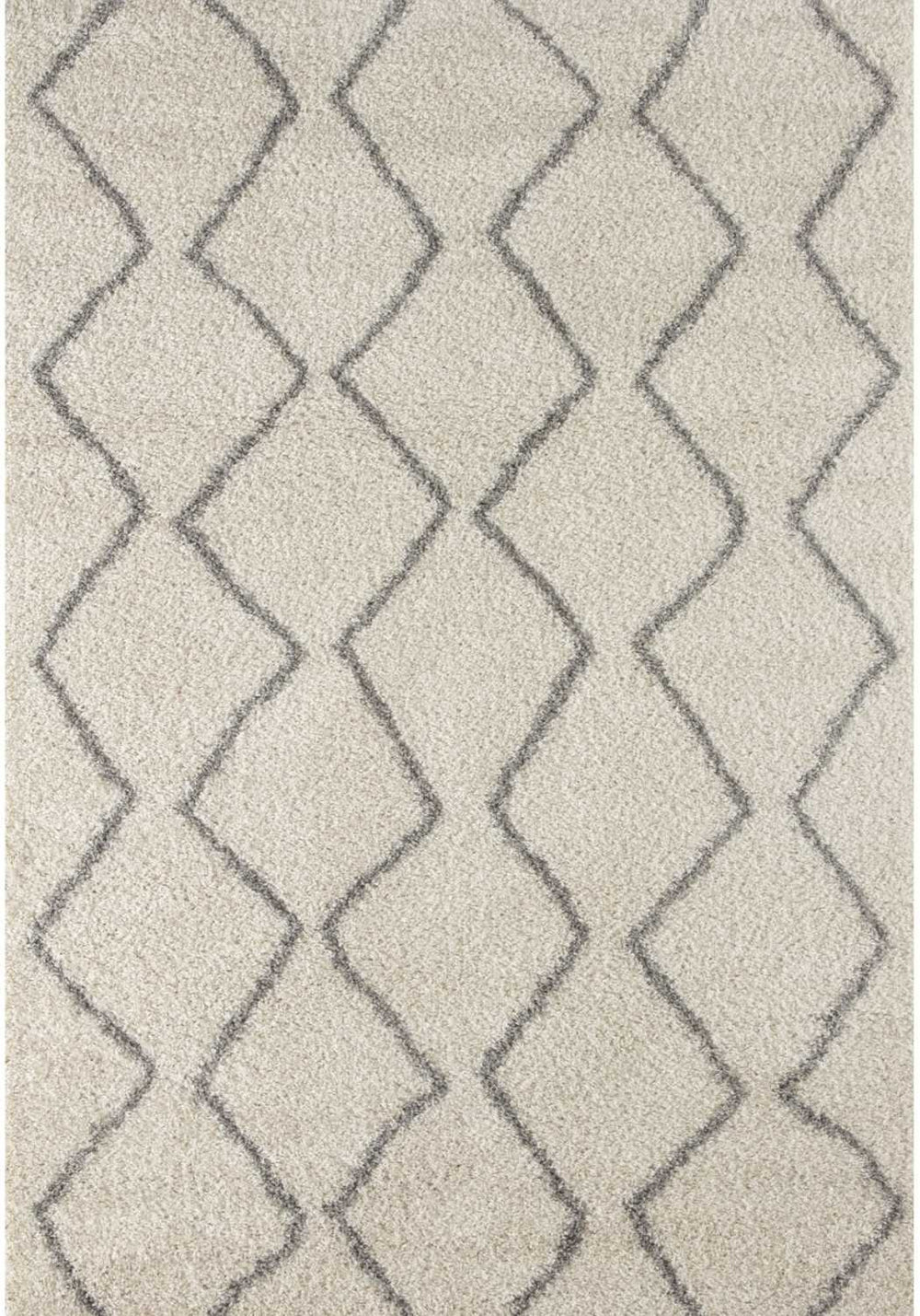 Moroccan Ivory Grey Shaggy Rug – 800