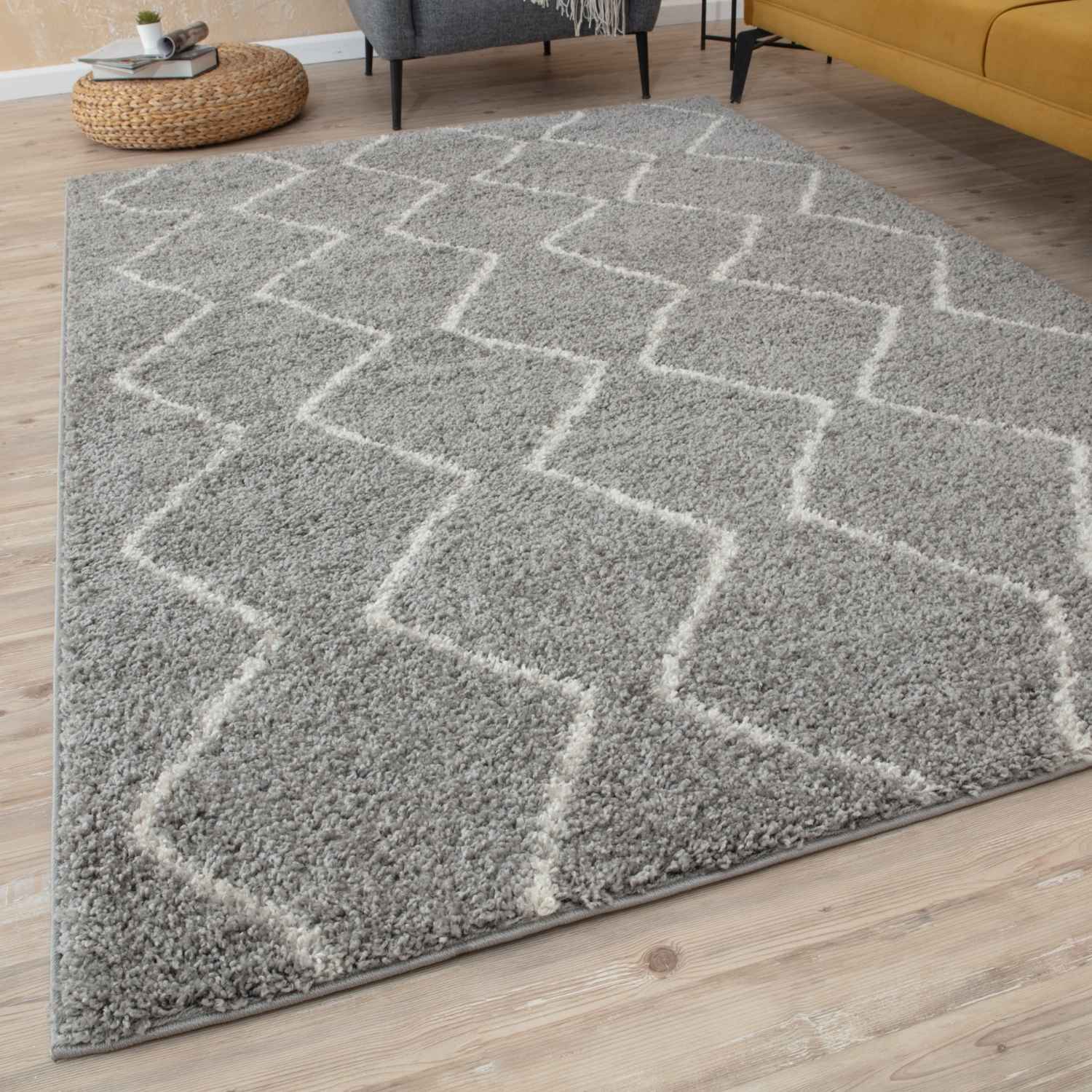 Moroccan Grey Shaggy Rug – 810