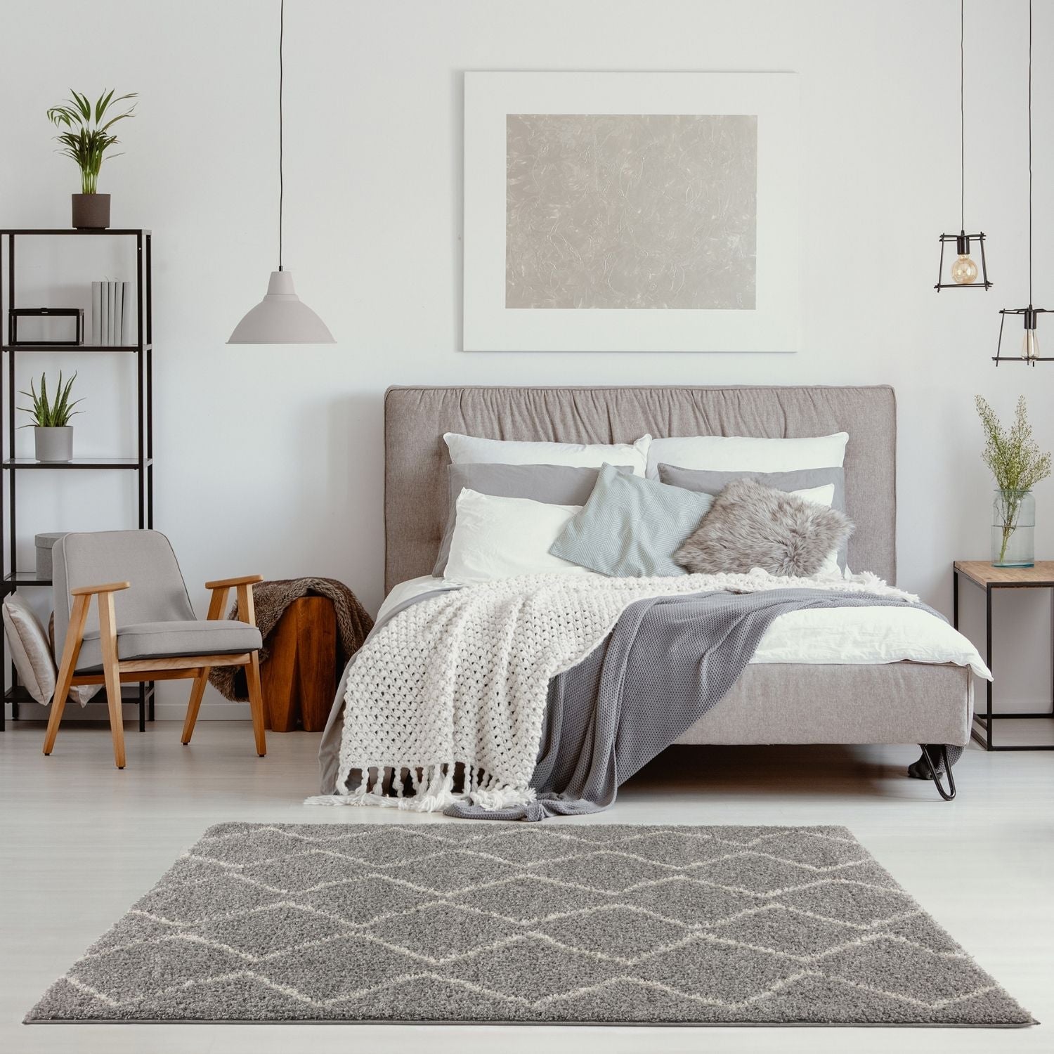 Moroccan Grey Shaggy Rug – 810