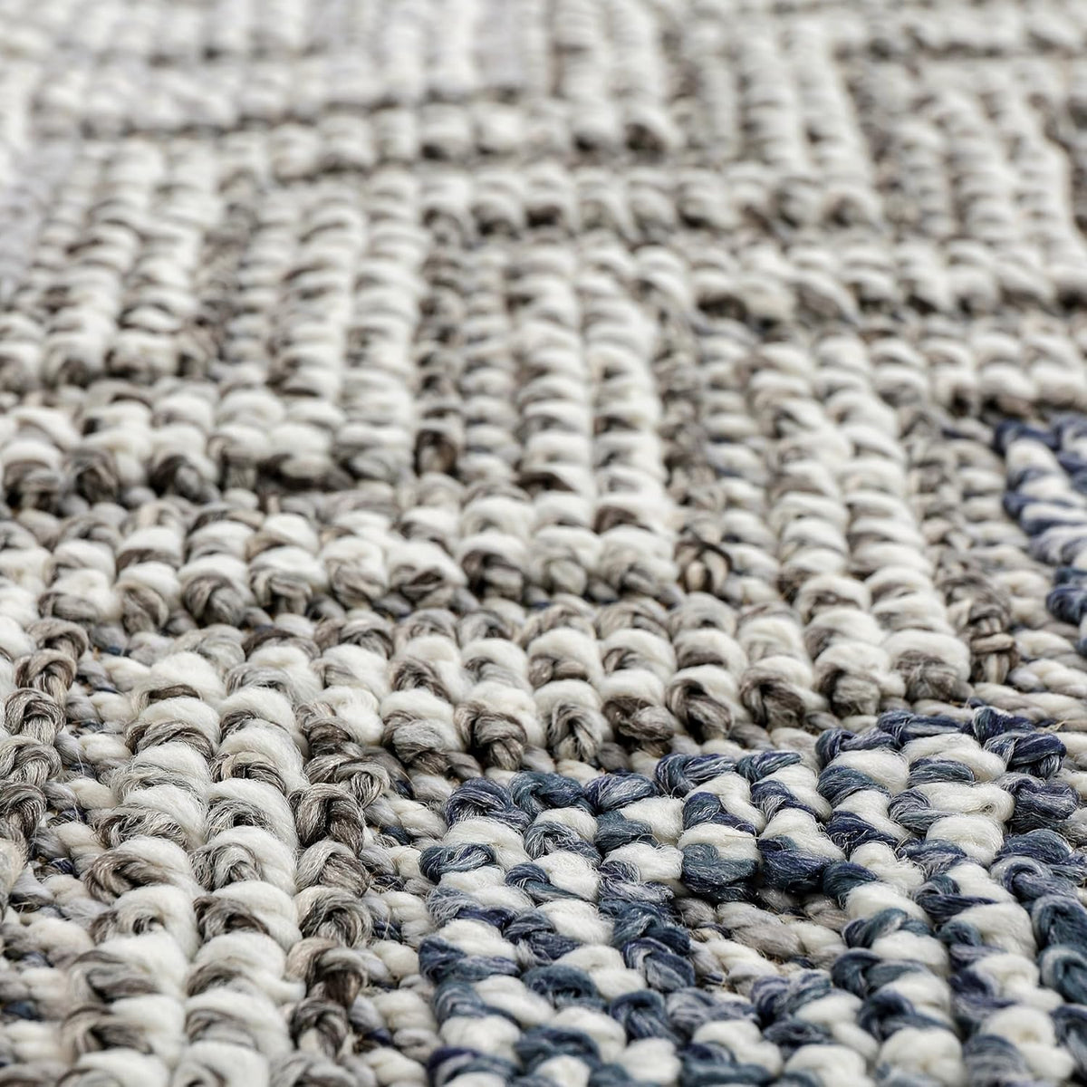 Gray and ivory modern area rug for living room, bedroom, or kitchen; durable, easy to clean, pet and kid friendly from Netline Home.