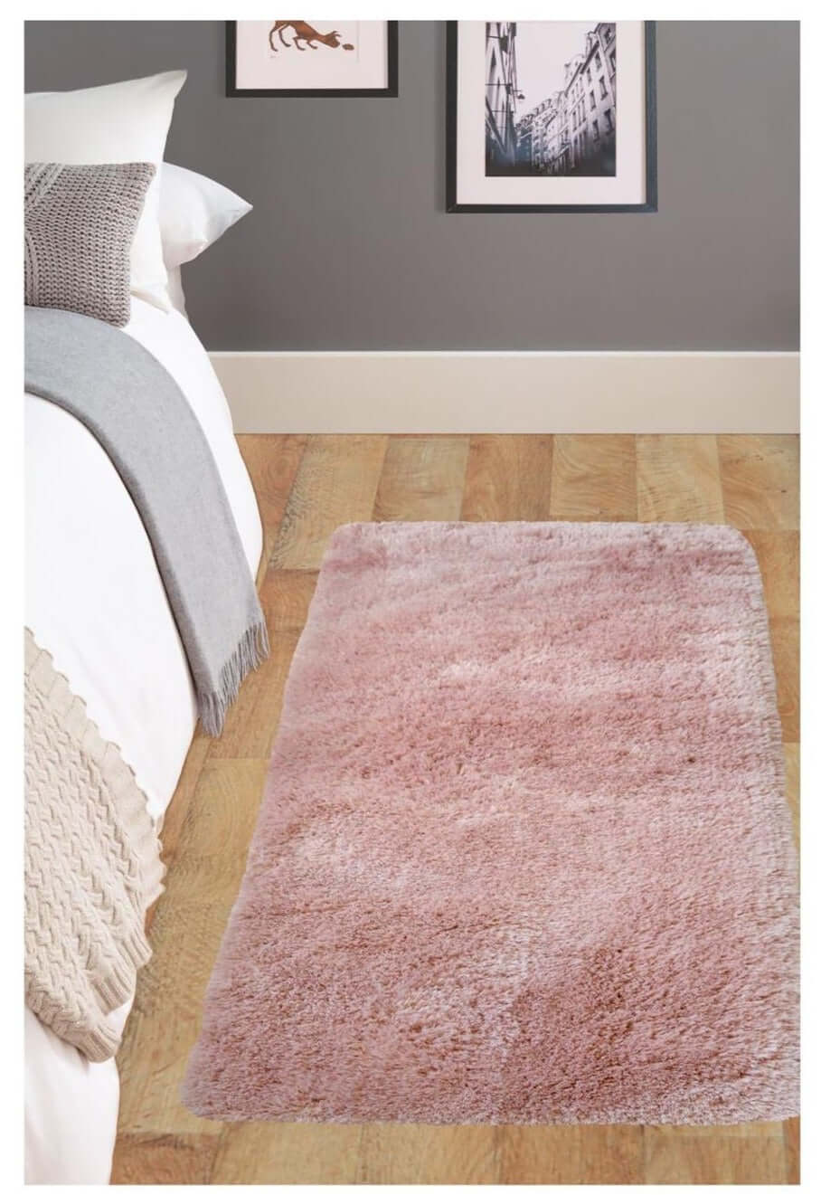 Soft Washable Pink Shaggy Rug – SA-07