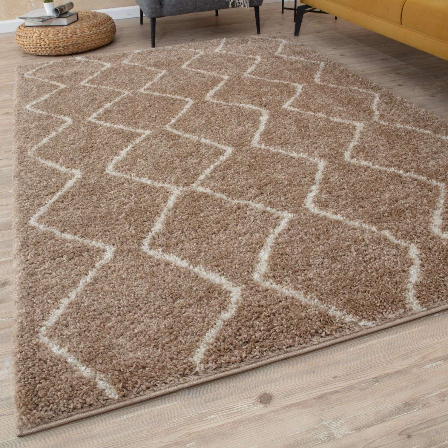 Moroccan Beige Shaggy Rug – 820