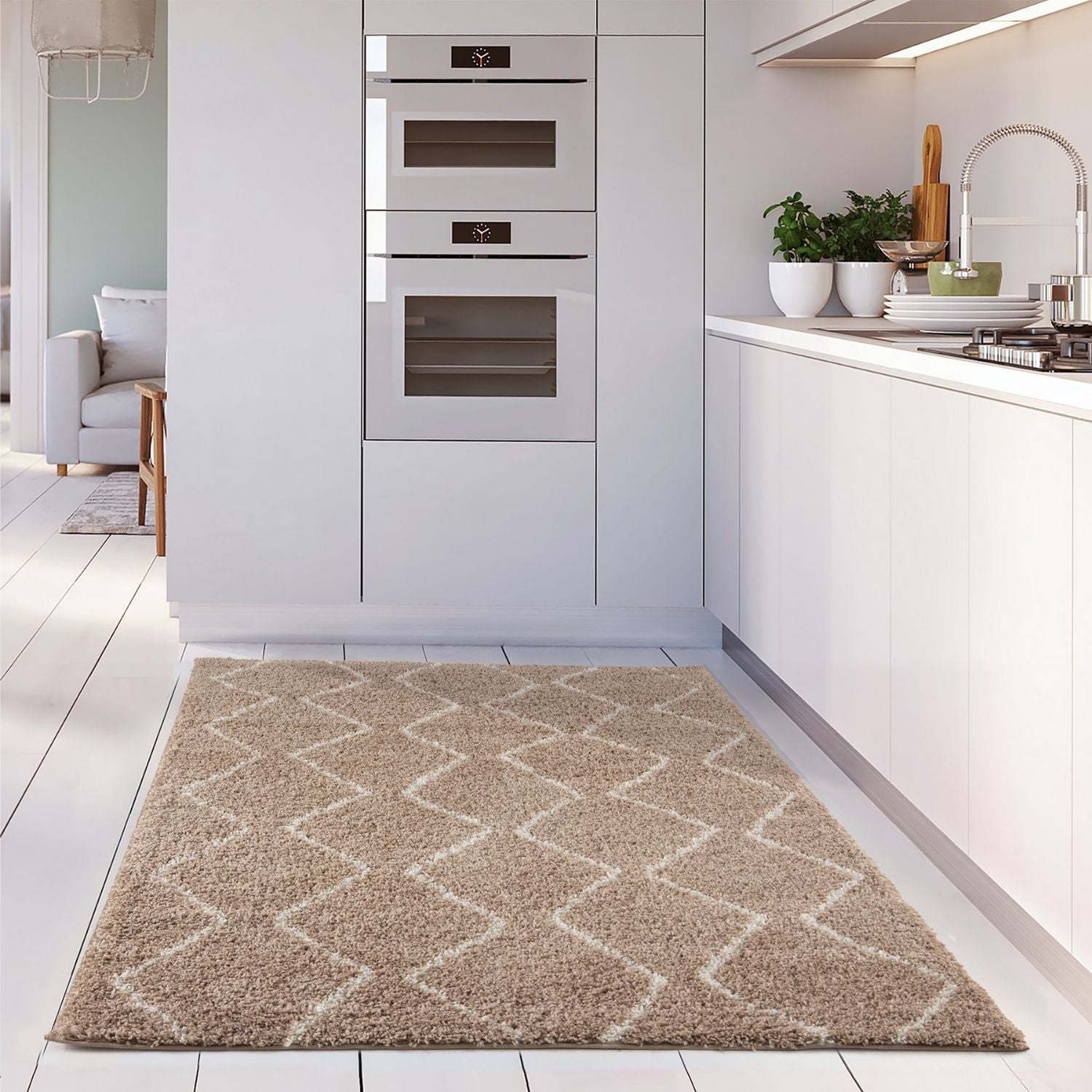 Moroccan Beige Shaggy Rug – 820