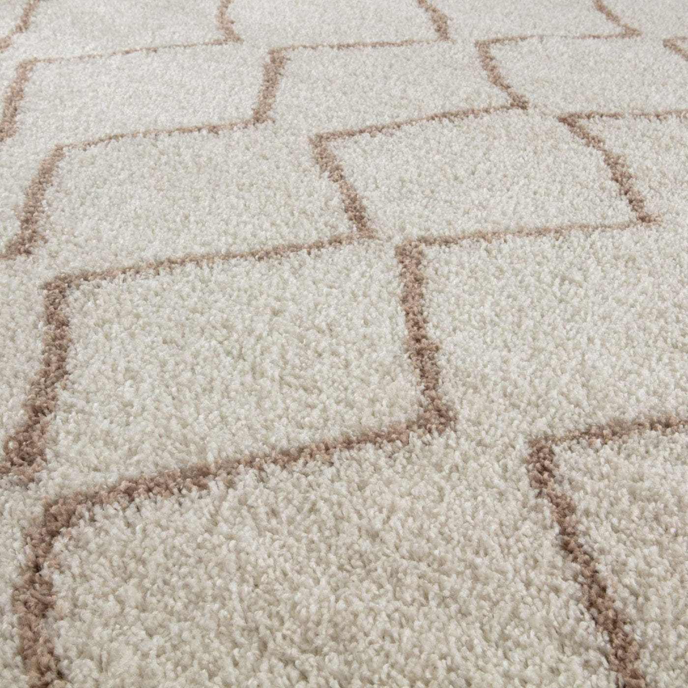Moroccan Ivory Beige Shaggy Rug – 830
