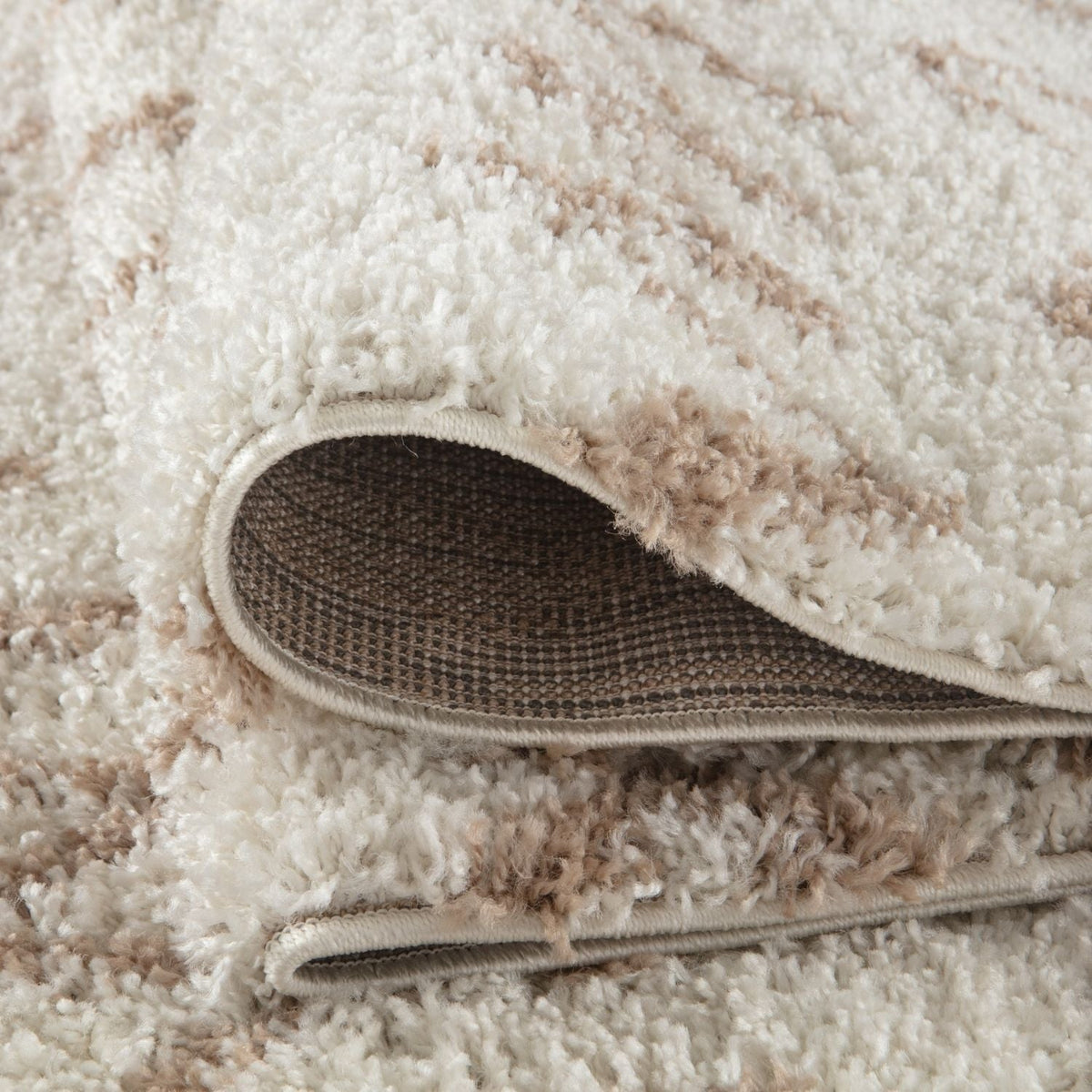 Moroccan Ivory Beige Shaggy Rug – 830