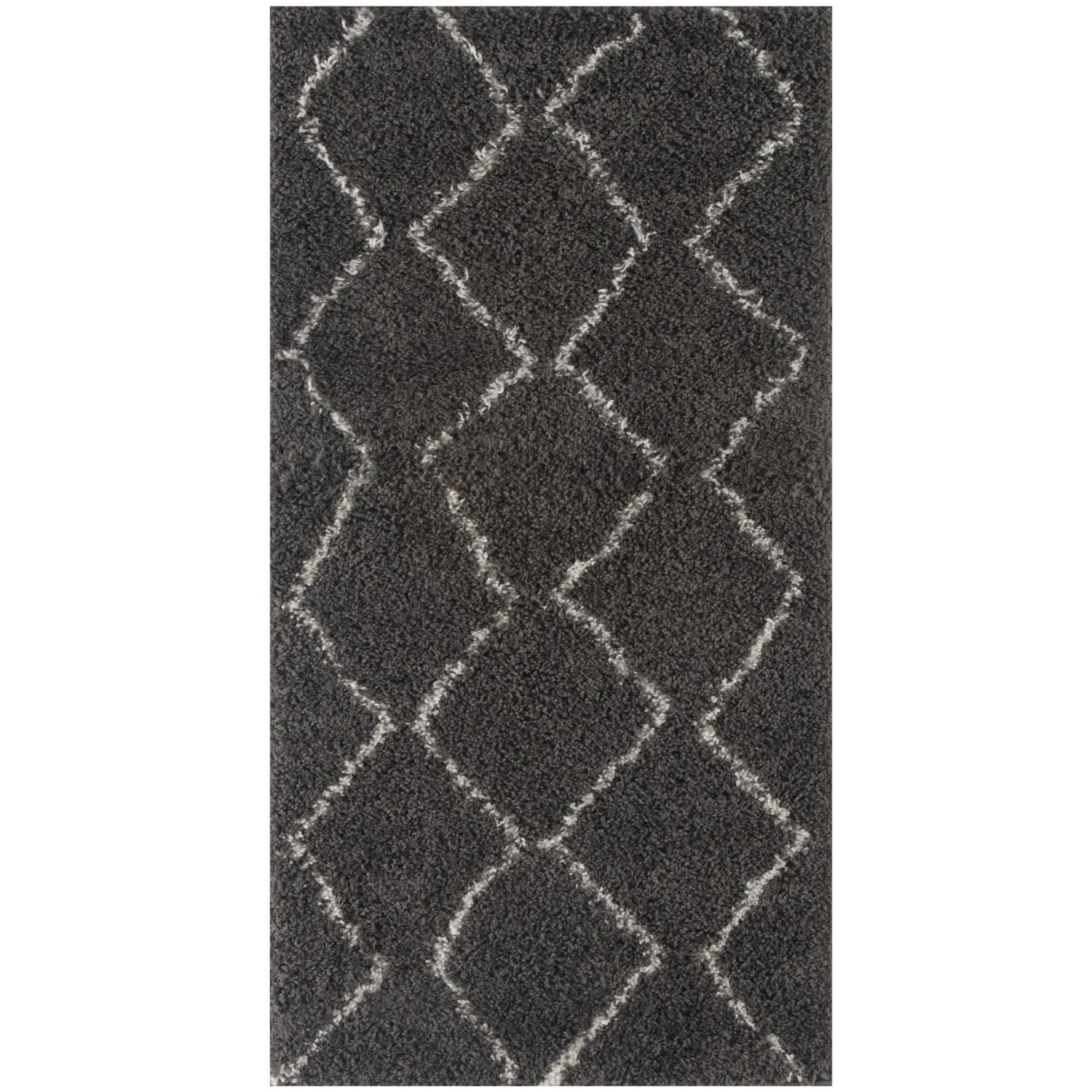Moroccan Dark Grey Shaggy Rug – 840