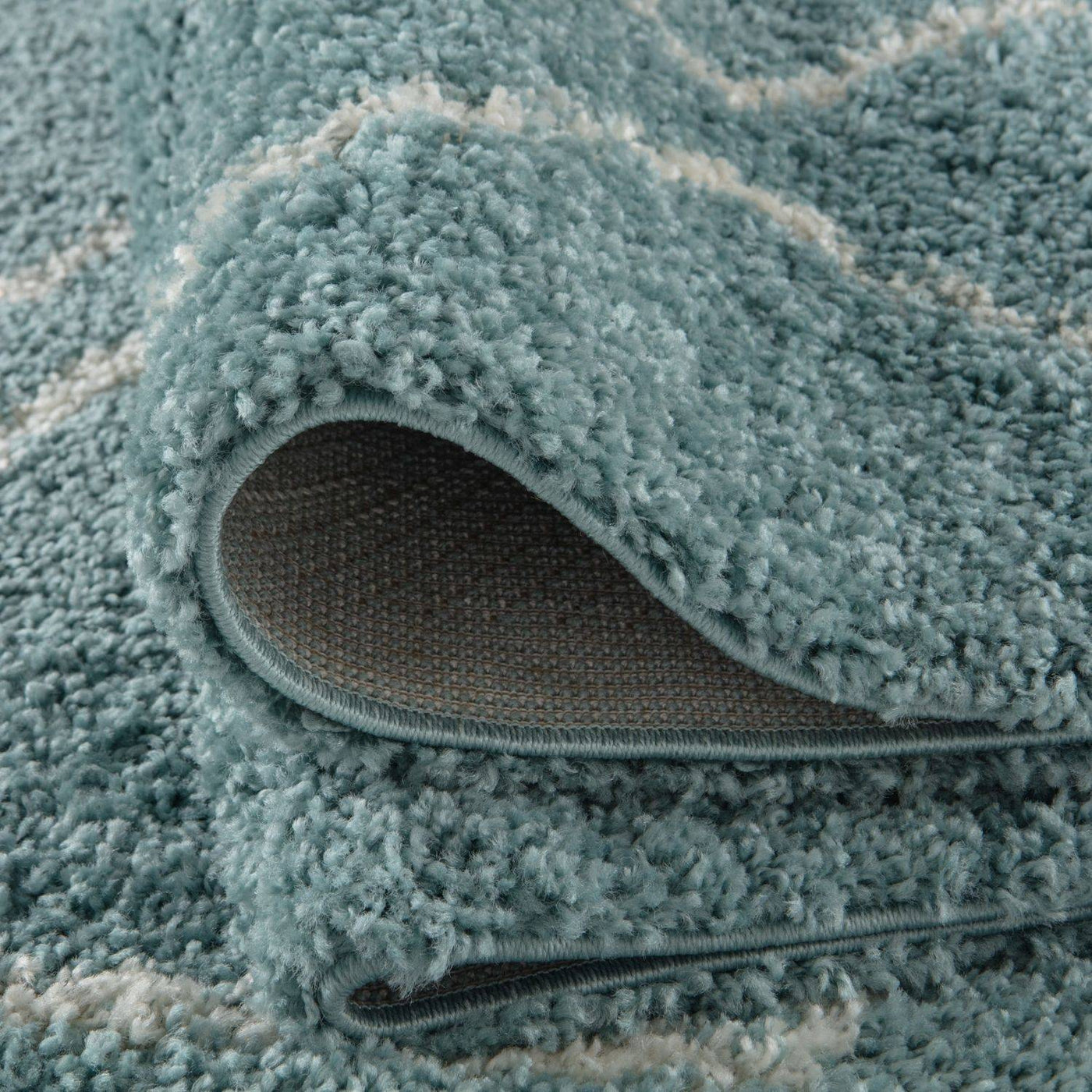 Moroccan Duck Egg Blue Shaggy Rug – 850