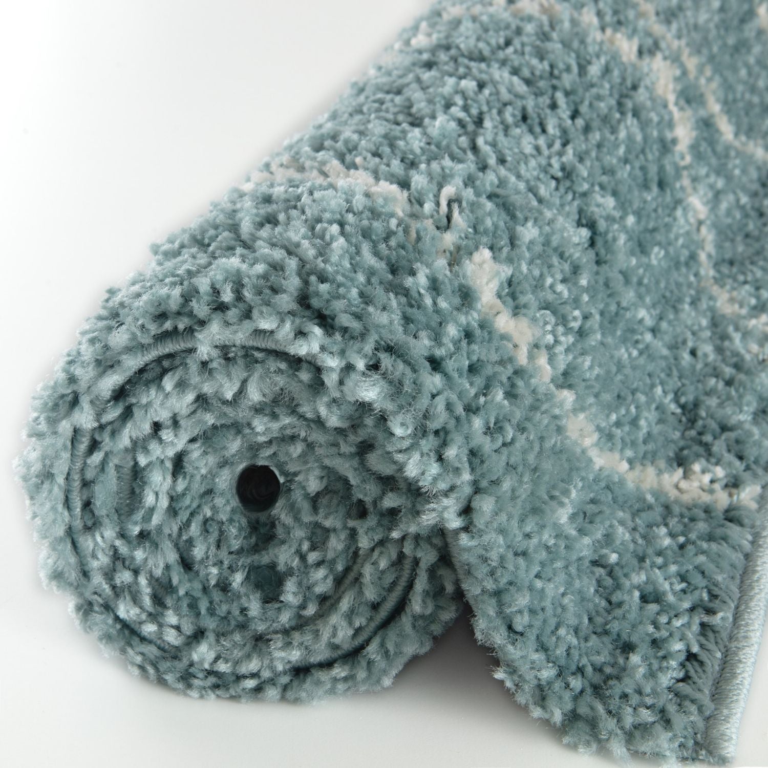 Moroccan Duck Egg Blue Shaggy Rug – 850